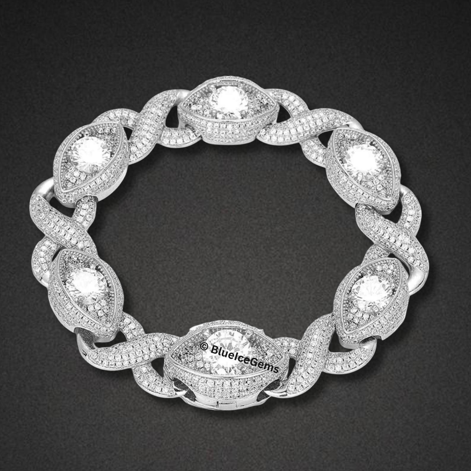 "The Vortex" Iced Out Swirl Bracelet