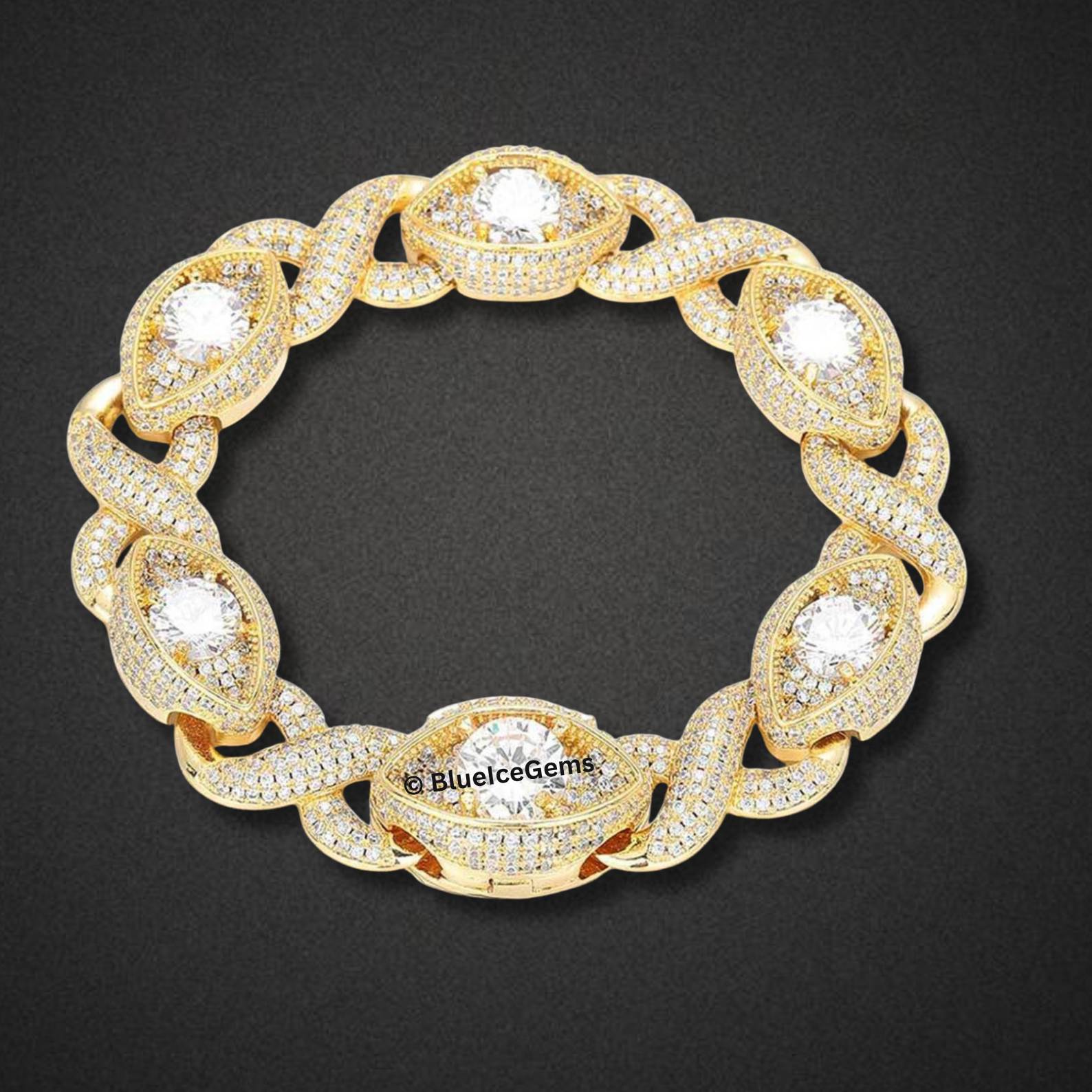 "The Vortex" Iced Out Swirl Bracelet