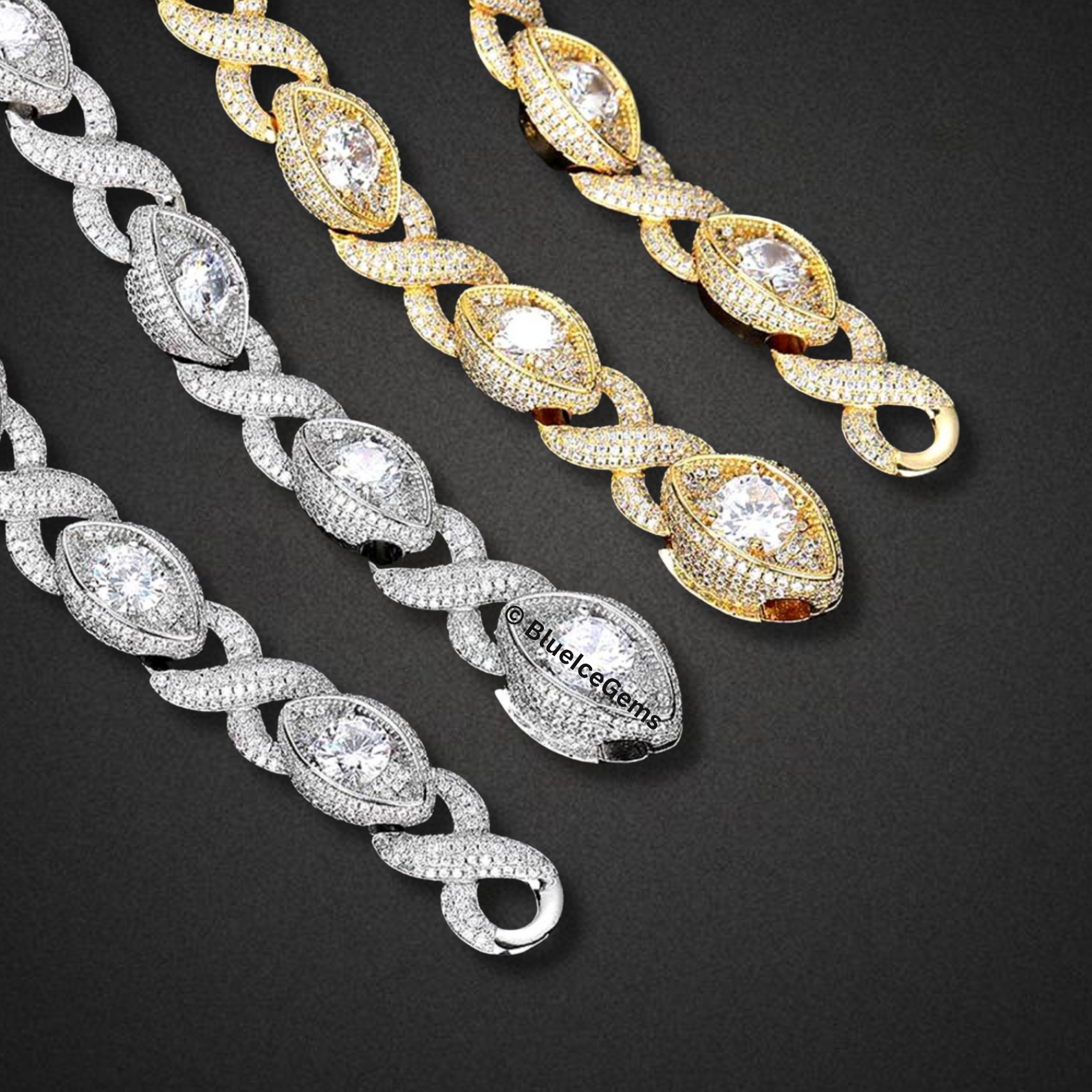 "The Vortex" Iced Out Swirl Bracelet