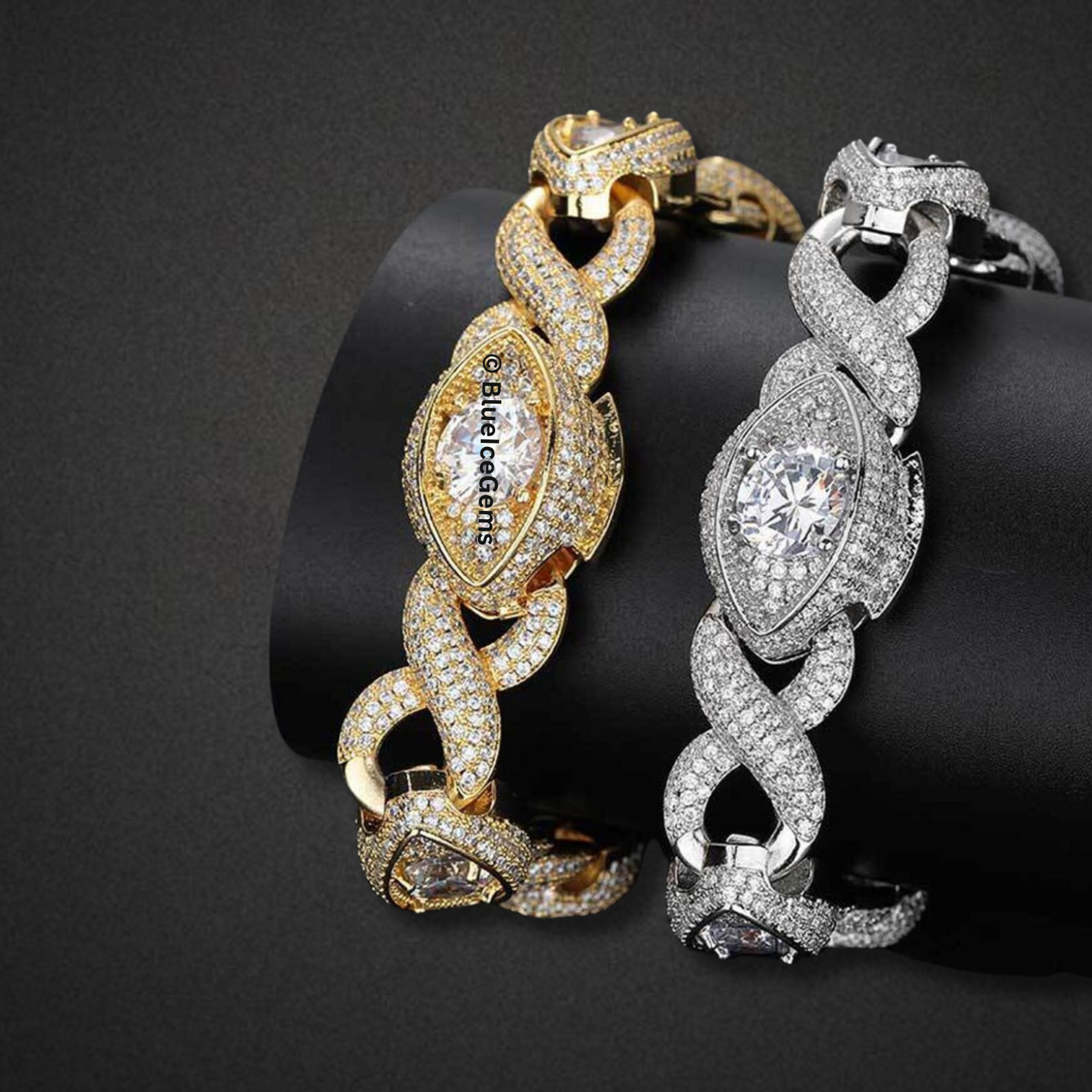 "The Vortex" Iced Out Swirl Bracelet