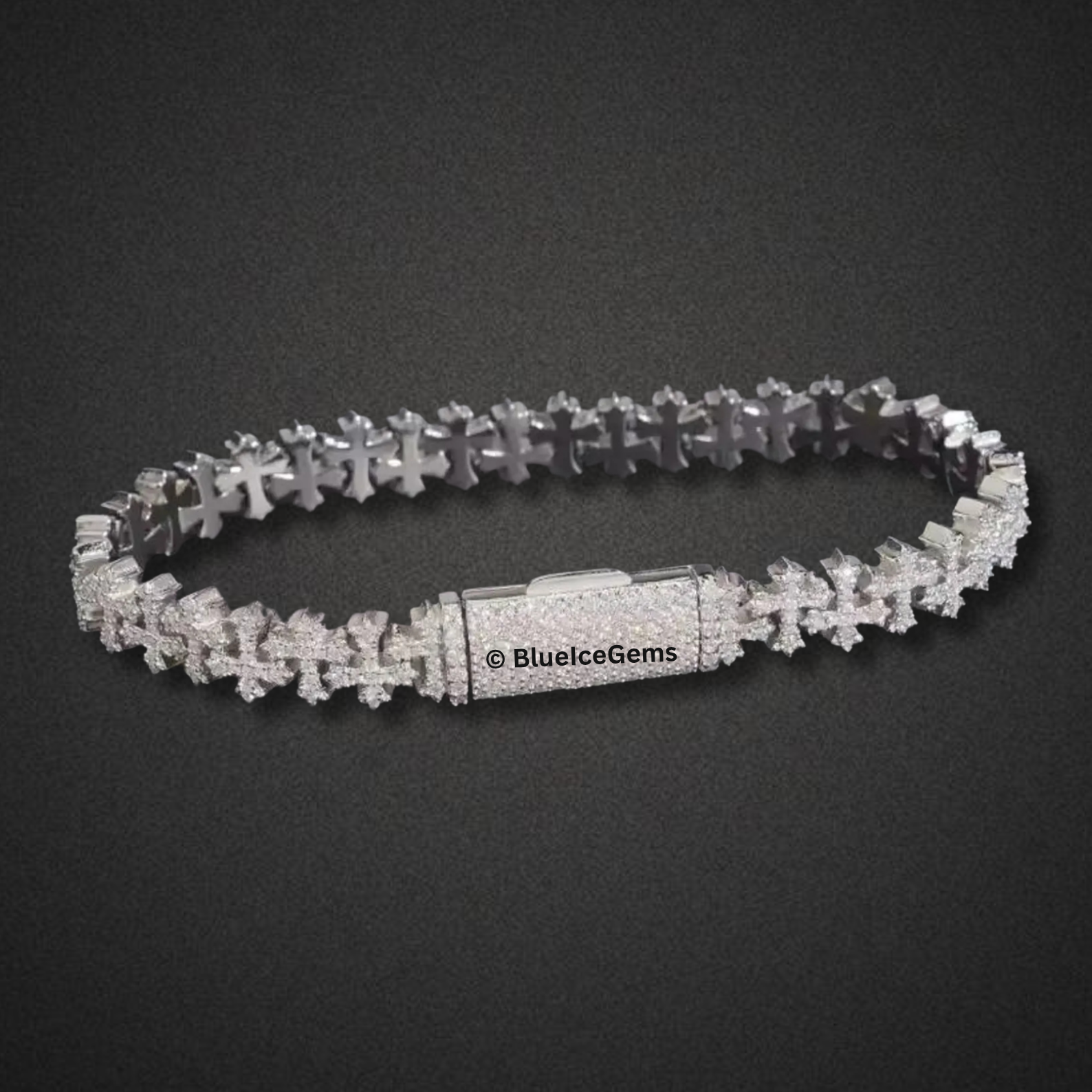 The "Serrated" Iced-Out Diamond Bracelet