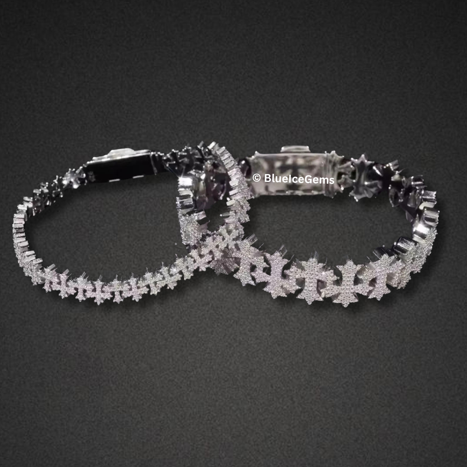 The "Serrated" Iced-Out Diamond Bracelet