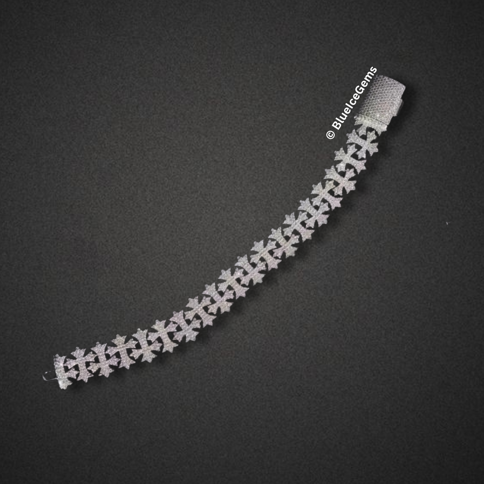 The "Serrated" Iced-Out Diamond Bracelet