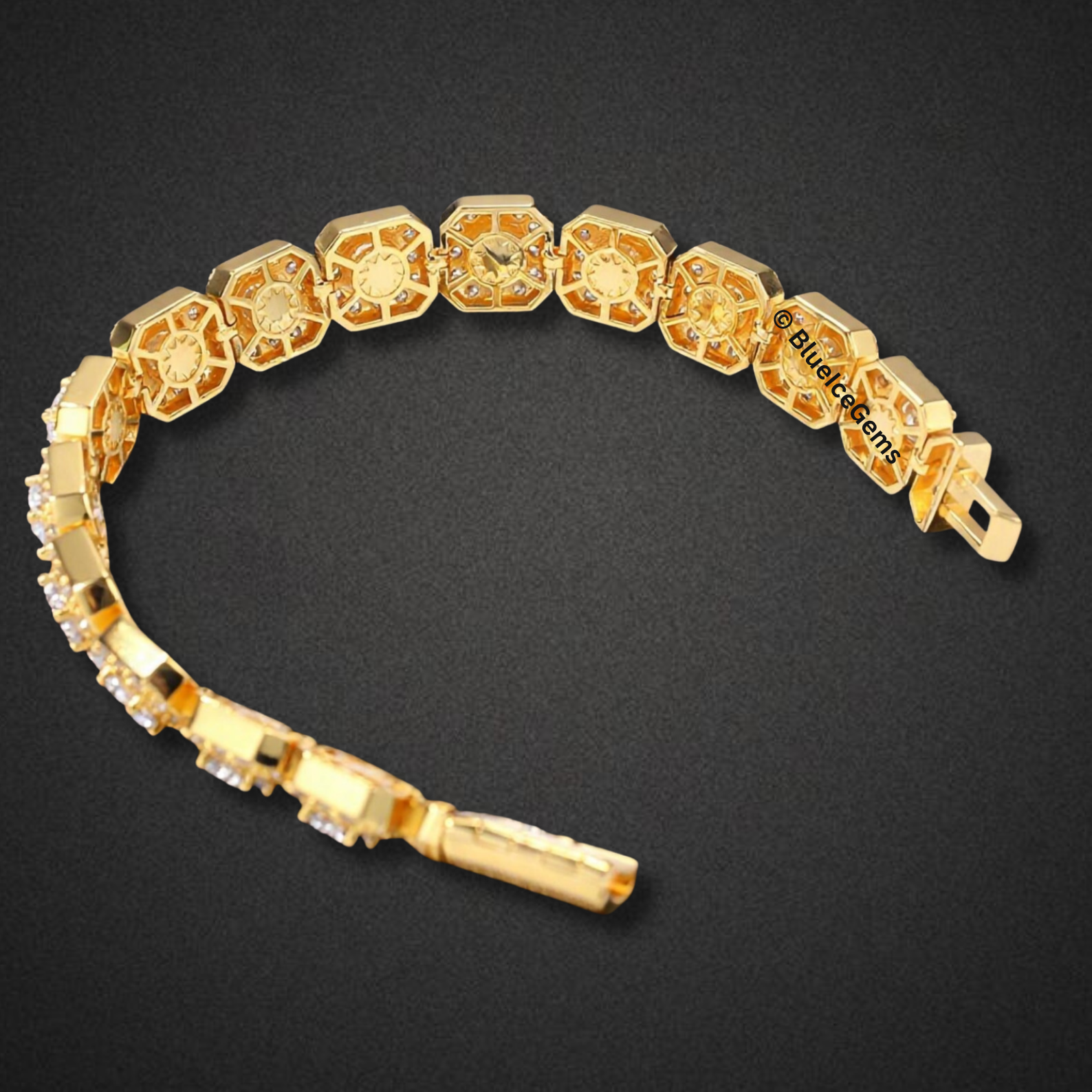 Brilliant-Cut Halo Diamond Bracelet