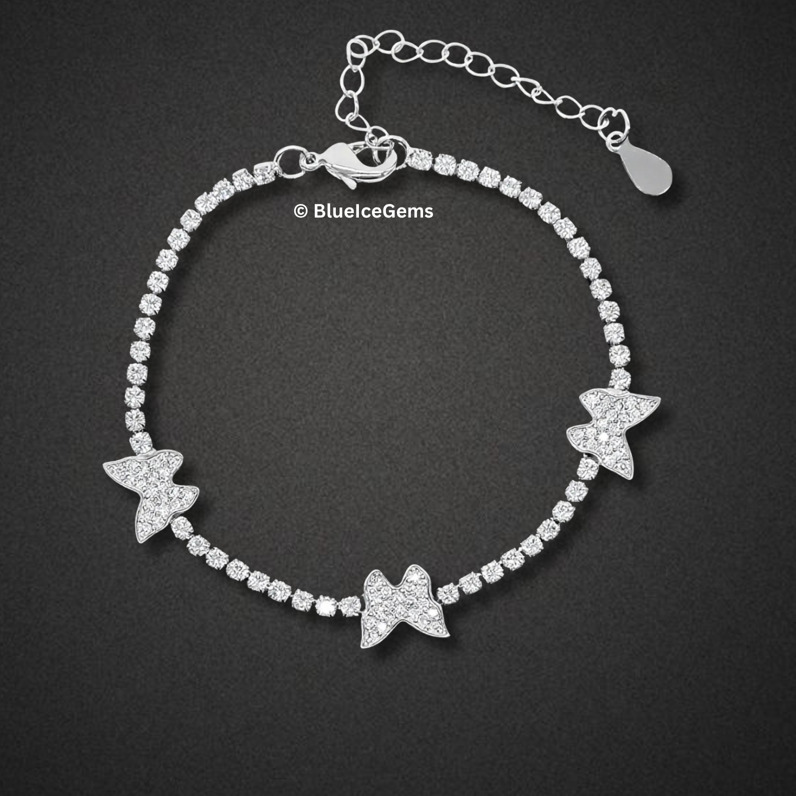 Iced-Out Star & Butterfly Bracelet