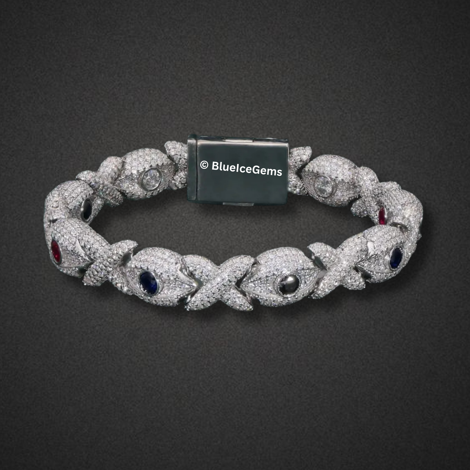 Iced-Out "XO" Kiss & Tell Bracelet