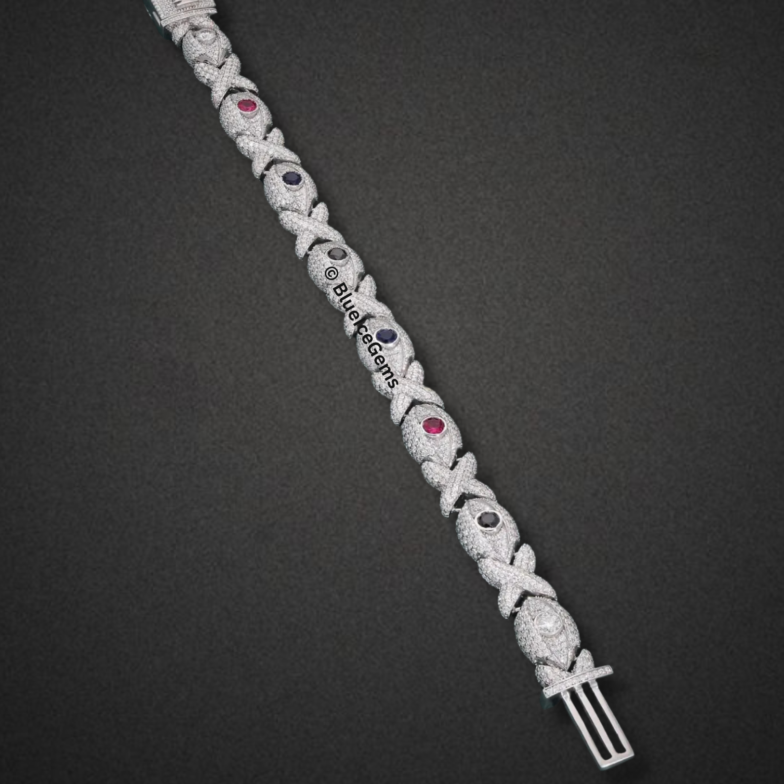 Iced-Out "XO" Kiss & Tell Bracelet