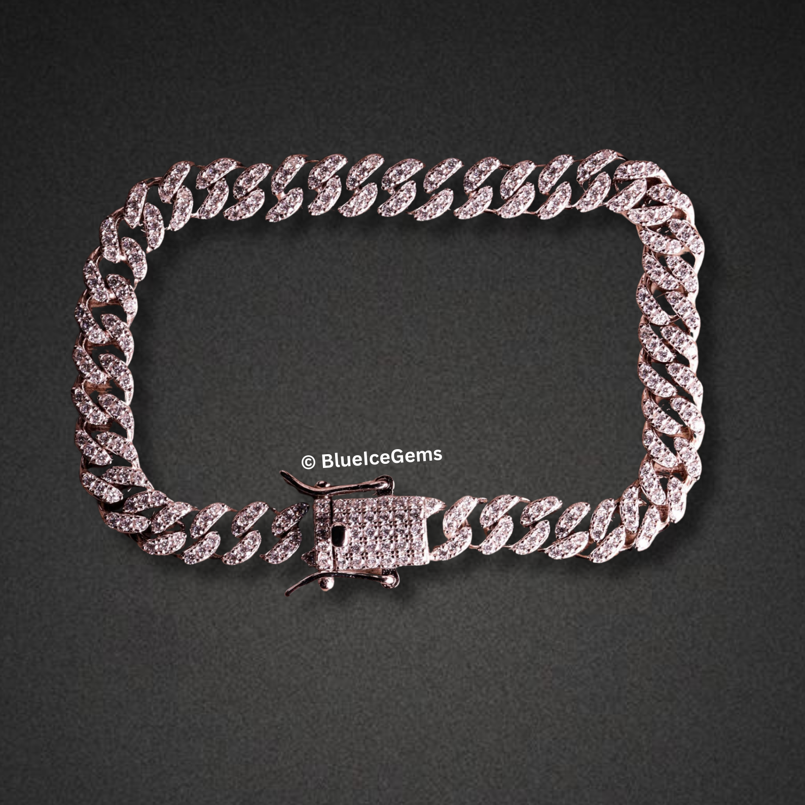 The "Rose" Iced-Out Miami Cuban Link Bracelet