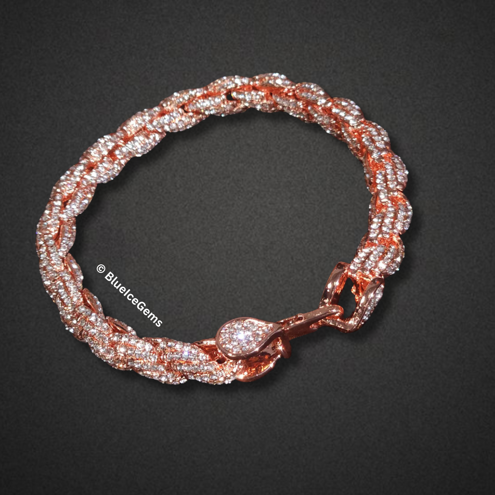 Iced-Out Woven Diamond Bracelet