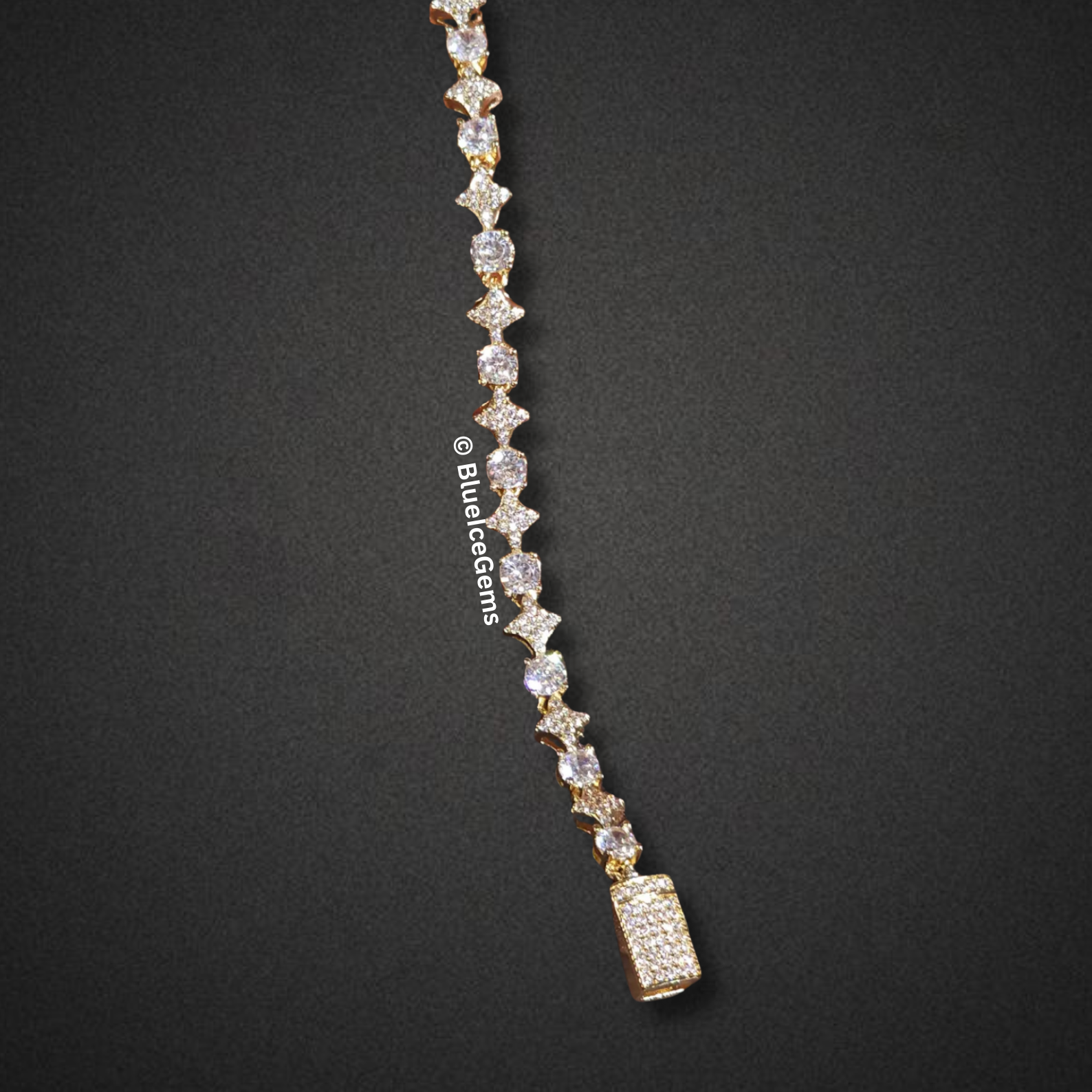 Iced Out Star & Round Diamond Bracelet