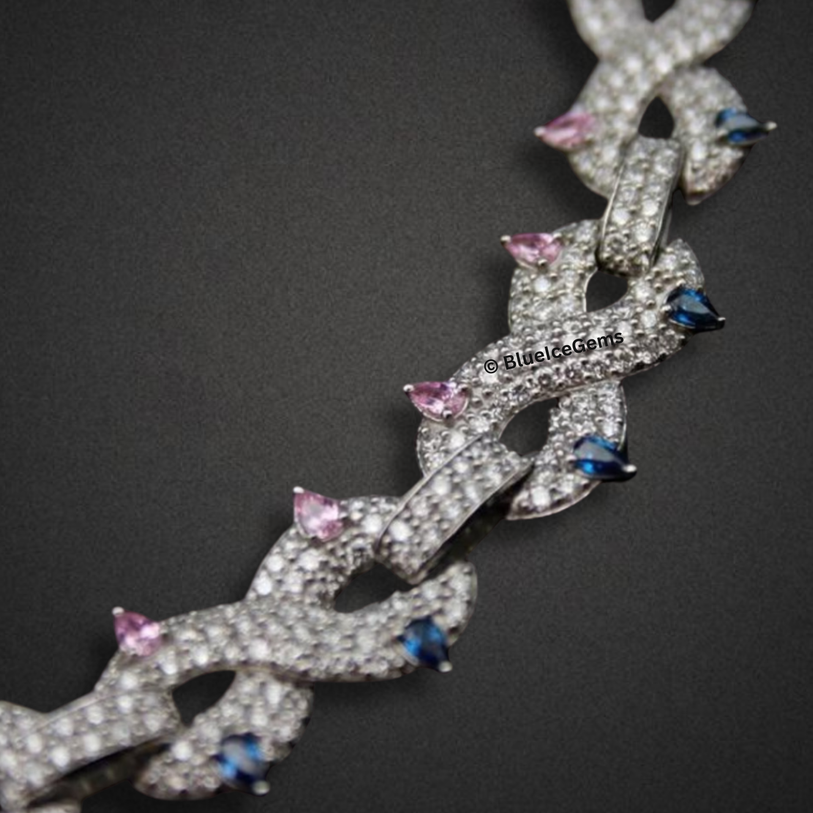 Iced Out Gemstone & Infinity Bracelet
