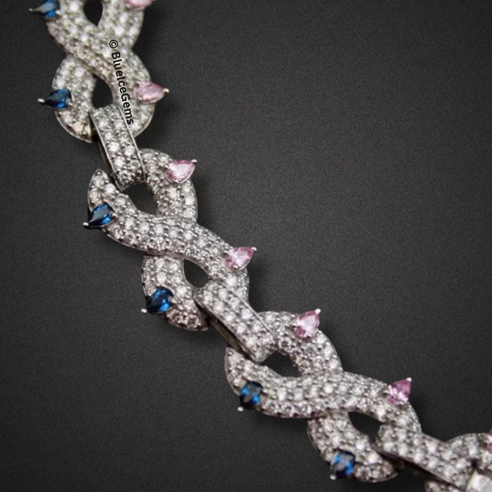 Iced Out Gemstone & Infinity Bracelet