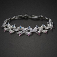Iced Out Gemstone & Infinity Bracelet