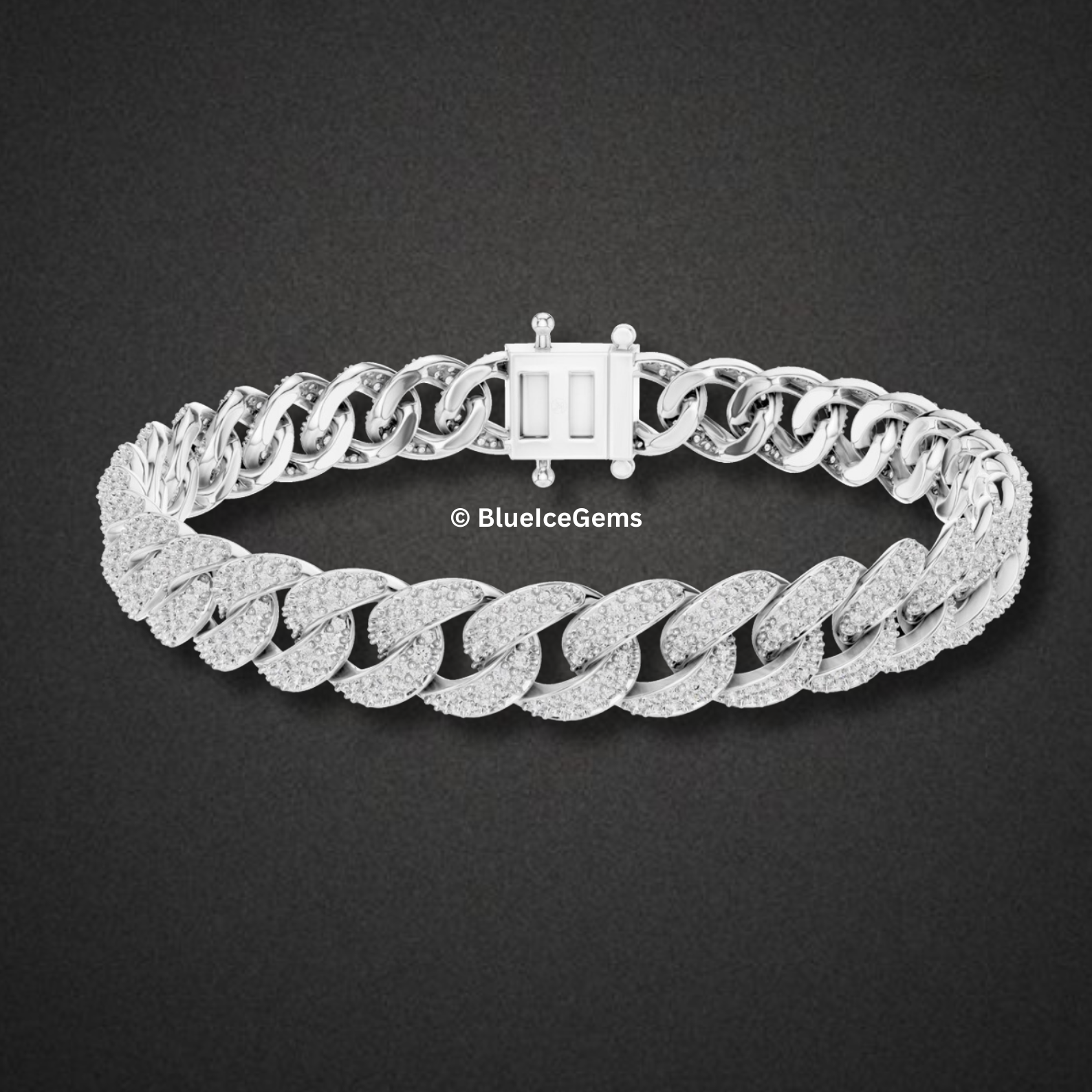 Classic Iced-Out Cuban Link Bracelet