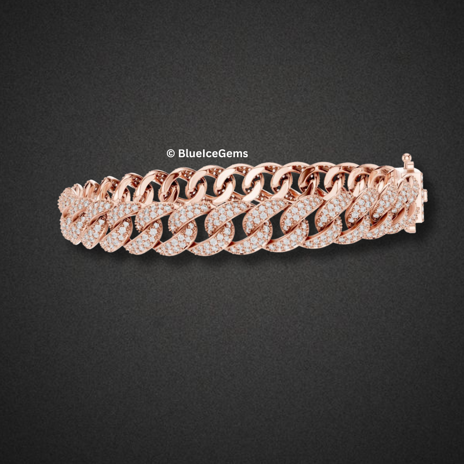 Classic Iced-Out Cuban Link Bracelet