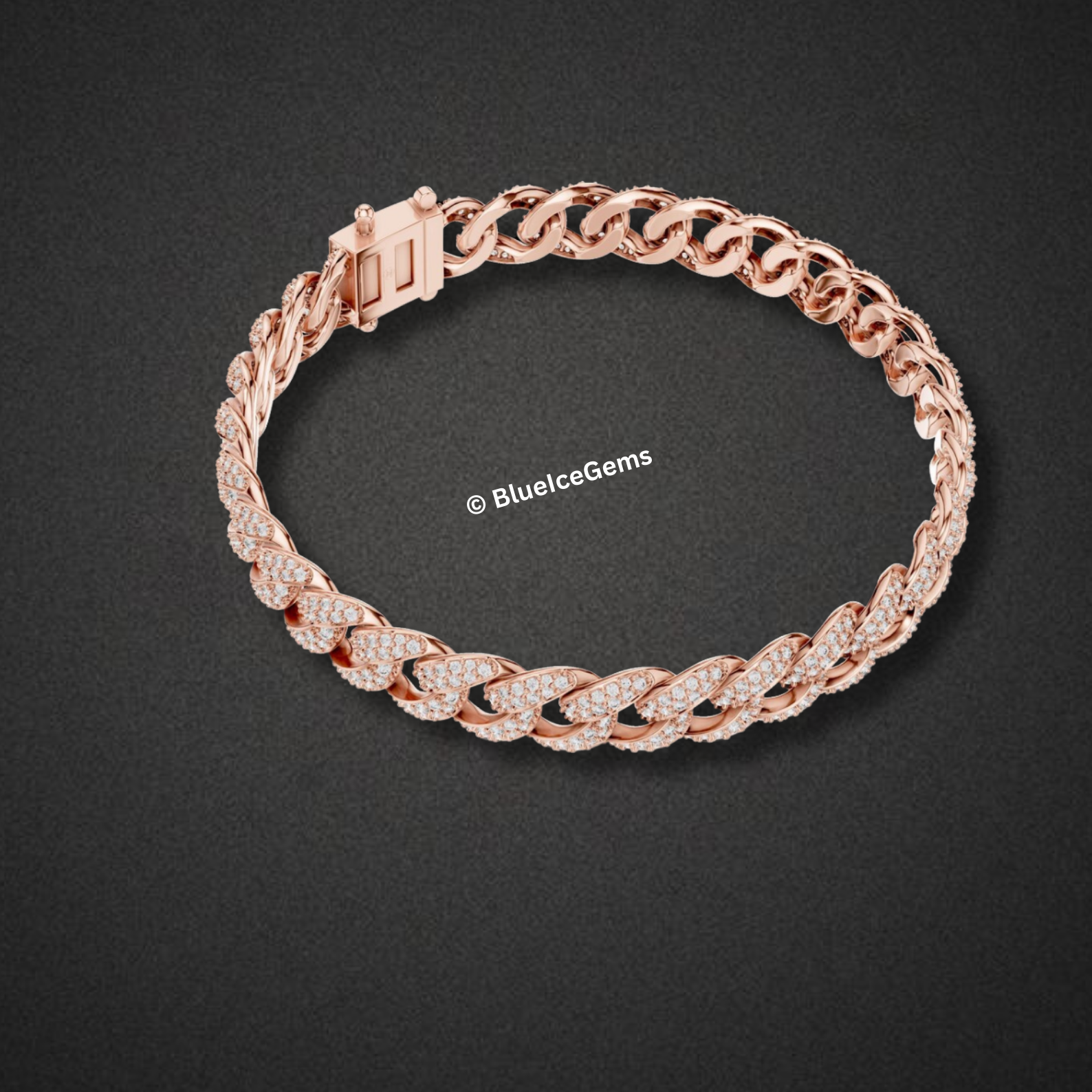 Classic Iced-Out Cuban Link Bracelet