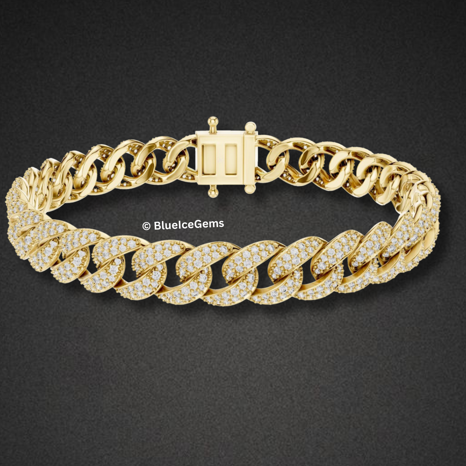 Classic Iced-Out Cuban Link Bracelet