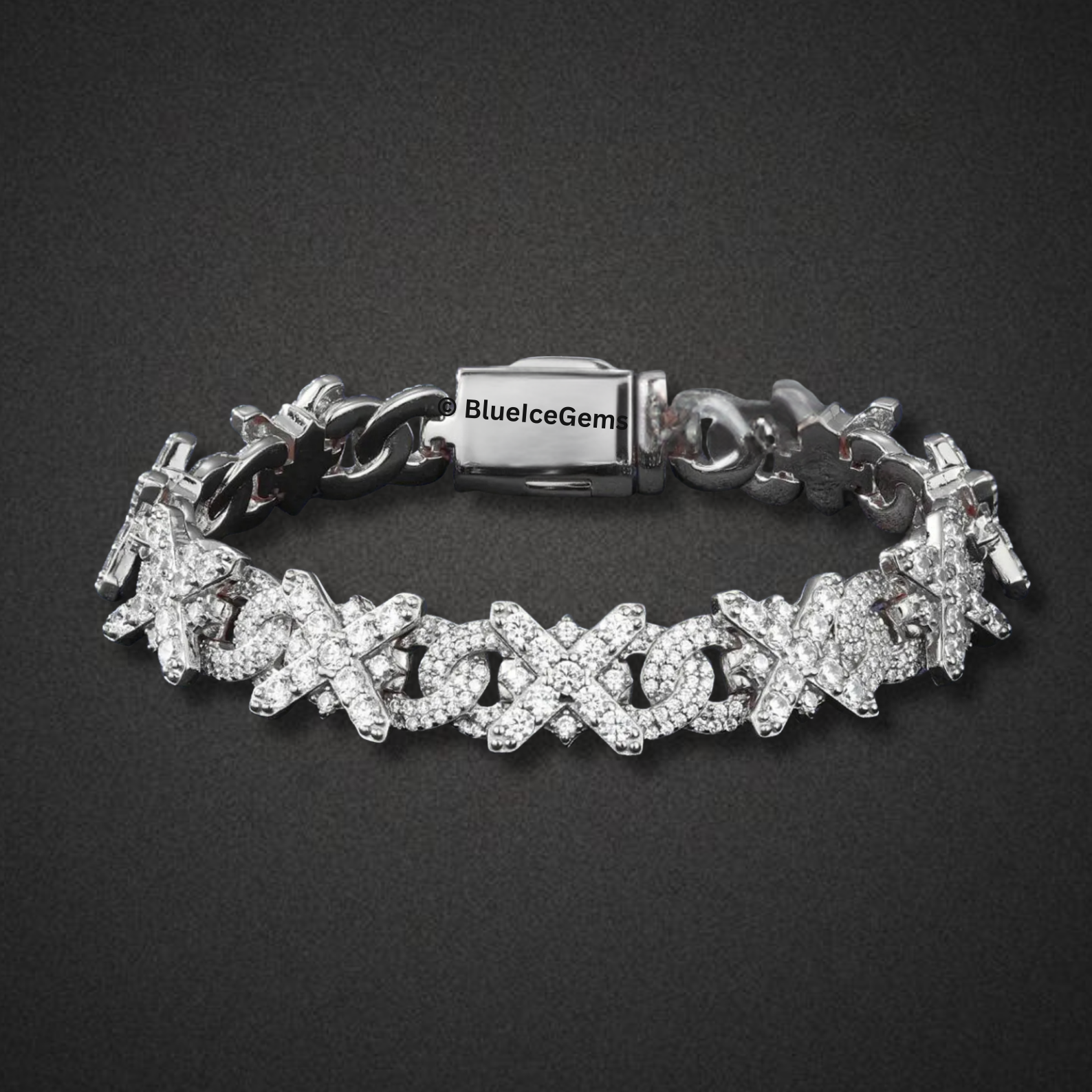 The "XOXO" Iced-Out Kiss & Tell Bracelet