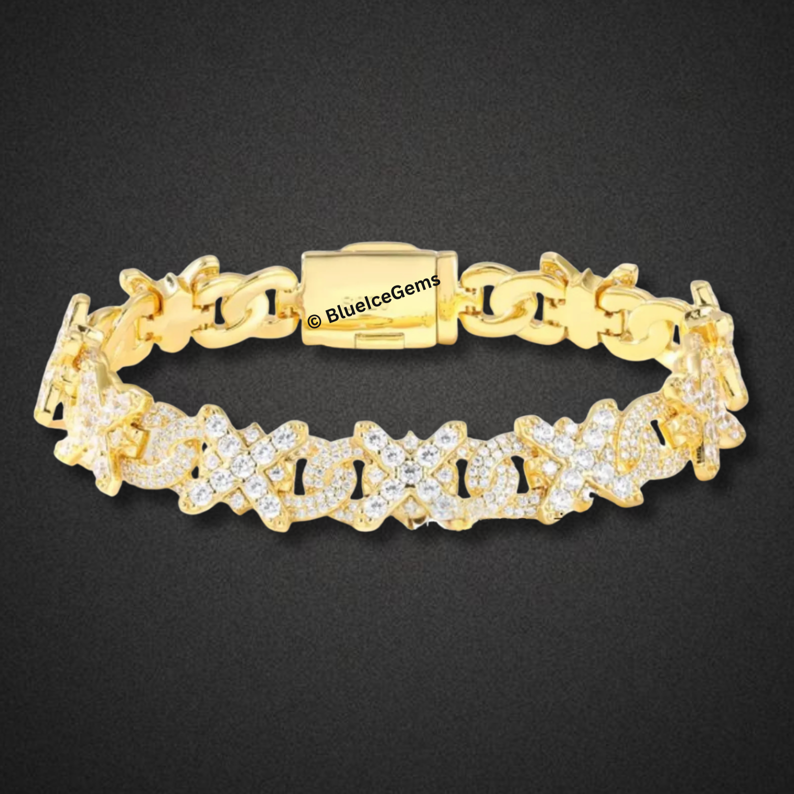 The "XOXO" Iced-Out Kiss & Tell Bracelet