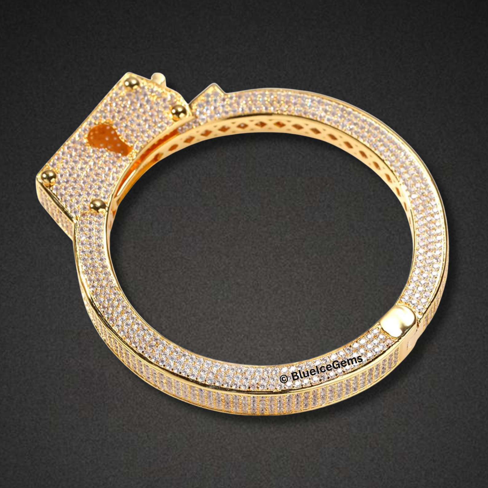 "The Lockdown" Iced-Out Handcuff Bracelet