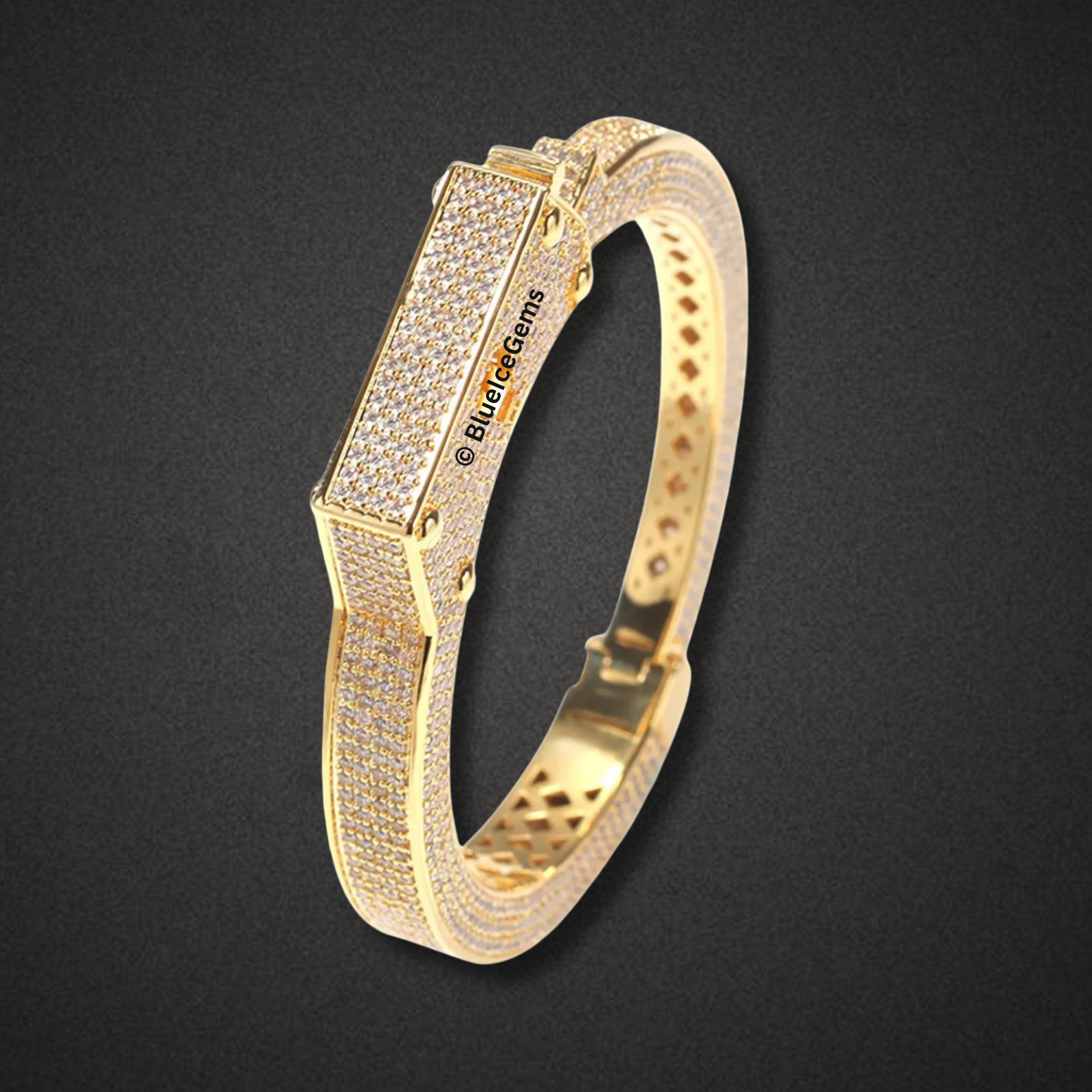 "The Lockdown" Iced-Out Handcuff Bracelet