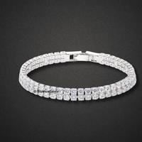 Two-Row Baguette-Cut Diamond Bracelet