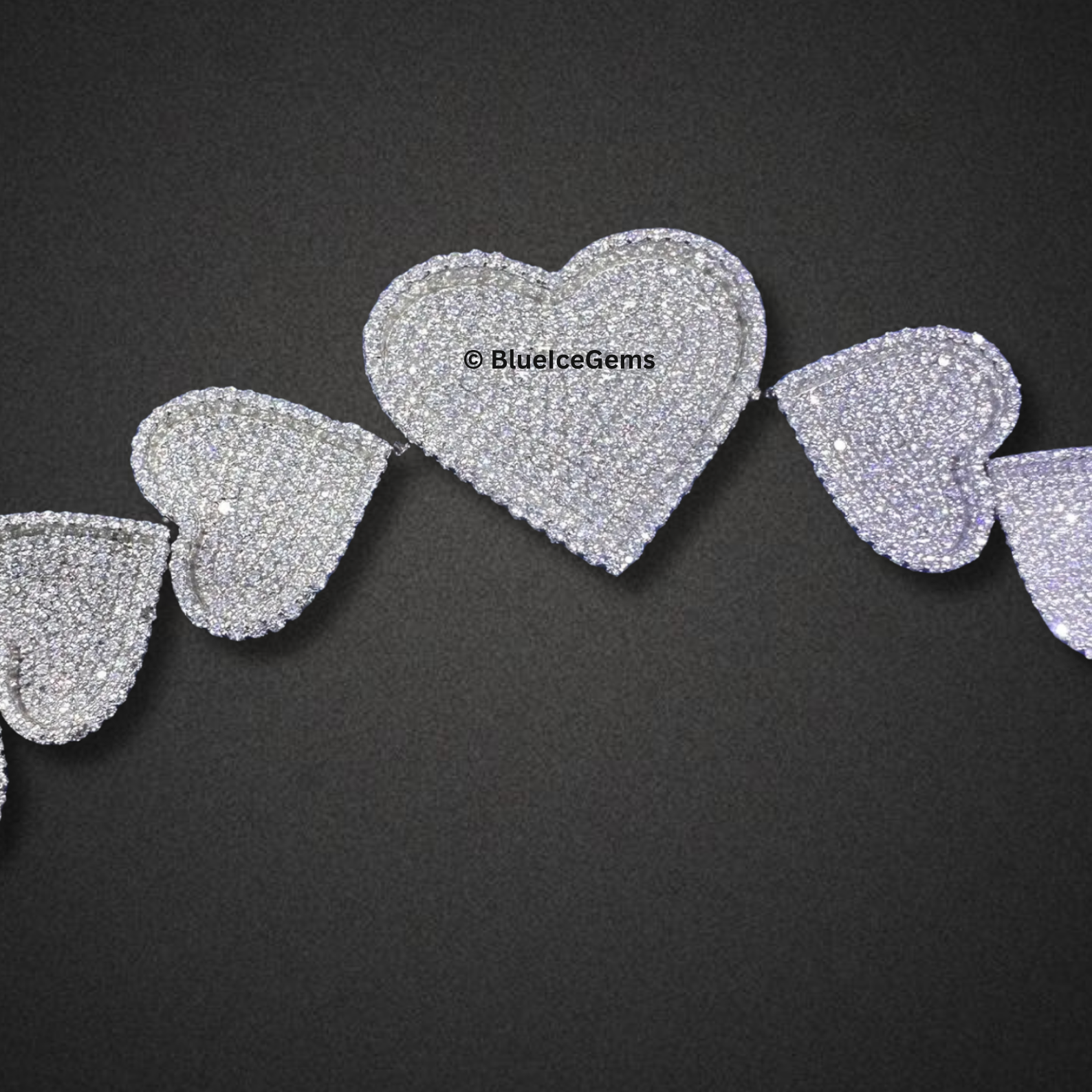 "Heart of Fire" Iced-Out Heart Bracelet