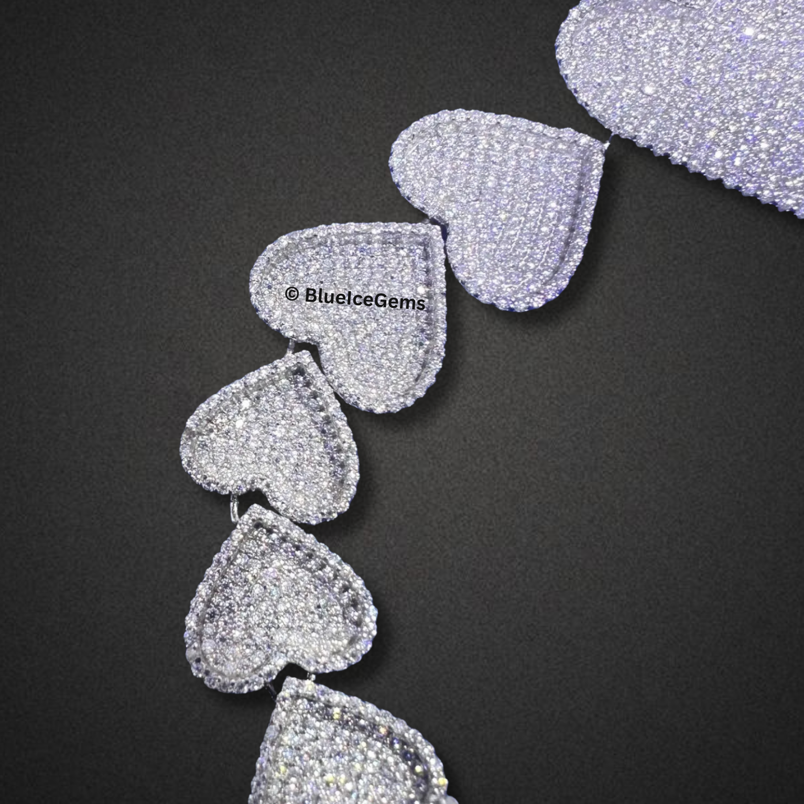 "Heart of Fire" Iced-Out Heart Bracelet