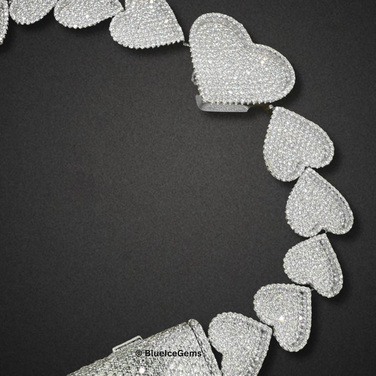 "Heart of Fire" Iced-Out Heart Bracelet