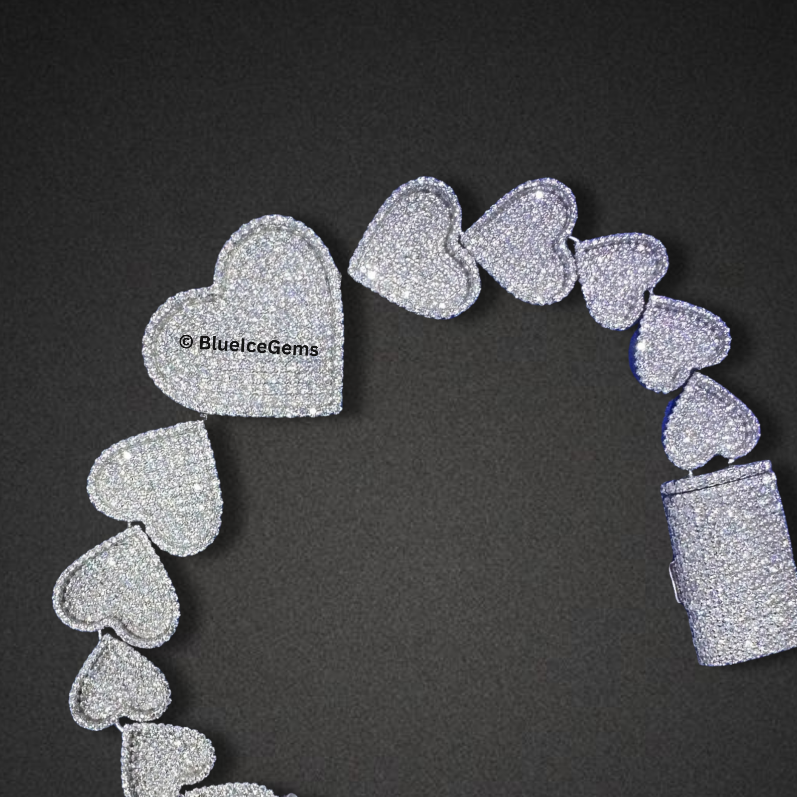 "Heart of Fire" Iced-Out Heart Bracelet