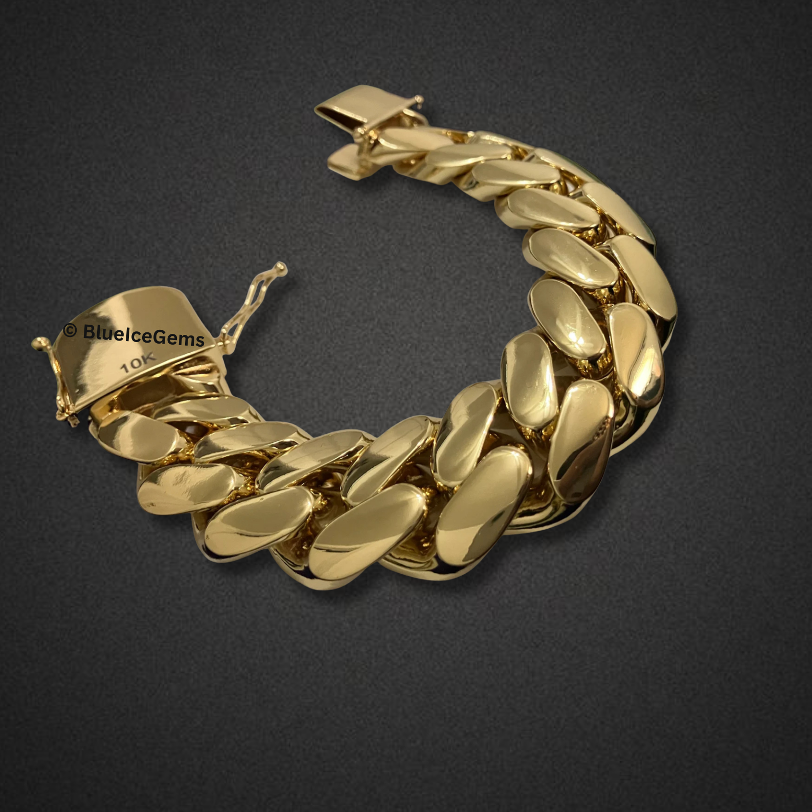 Polished Gold Miami Cuban Link Bracelet