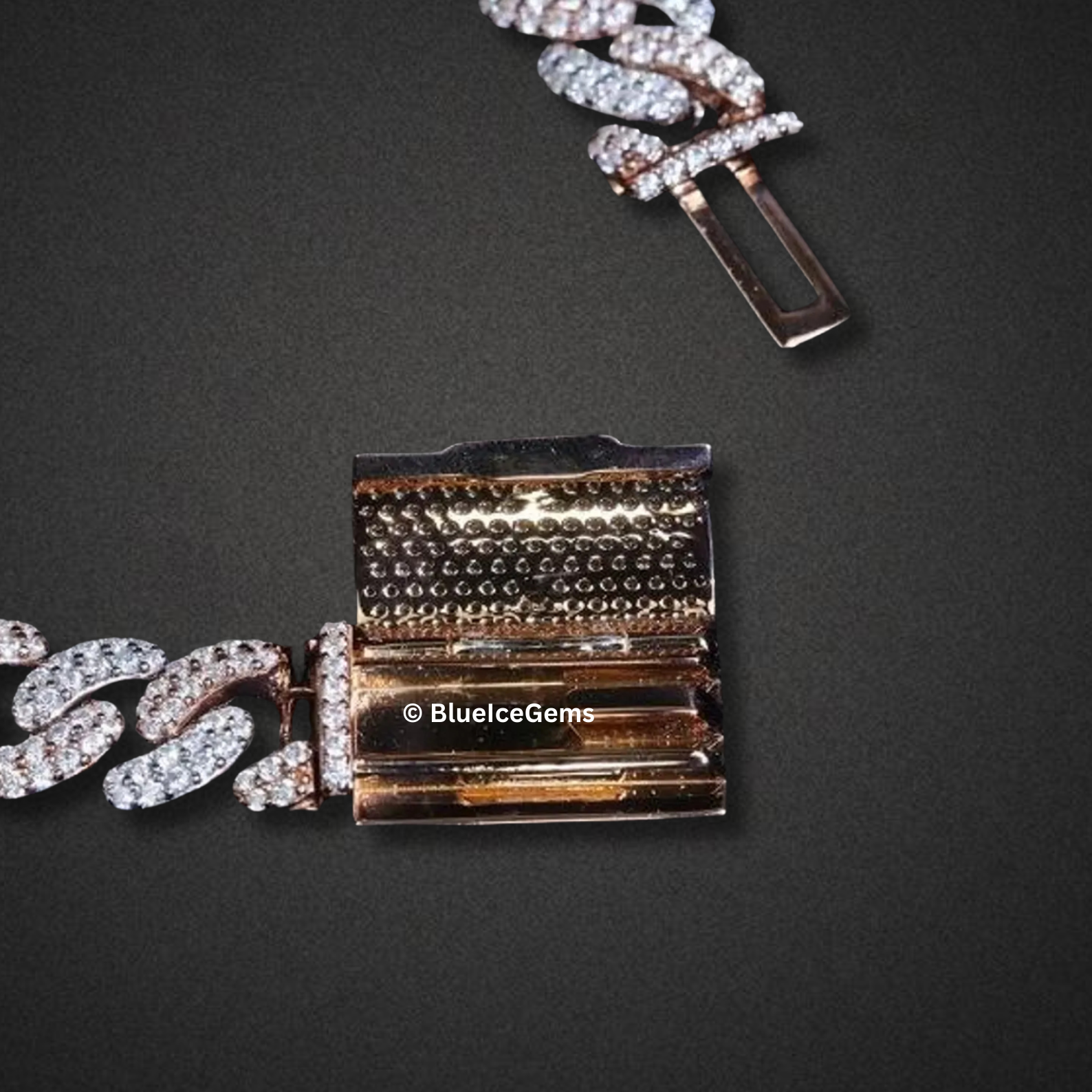 Rose Gold Iced-Out Miami Cuban Link Bracelet