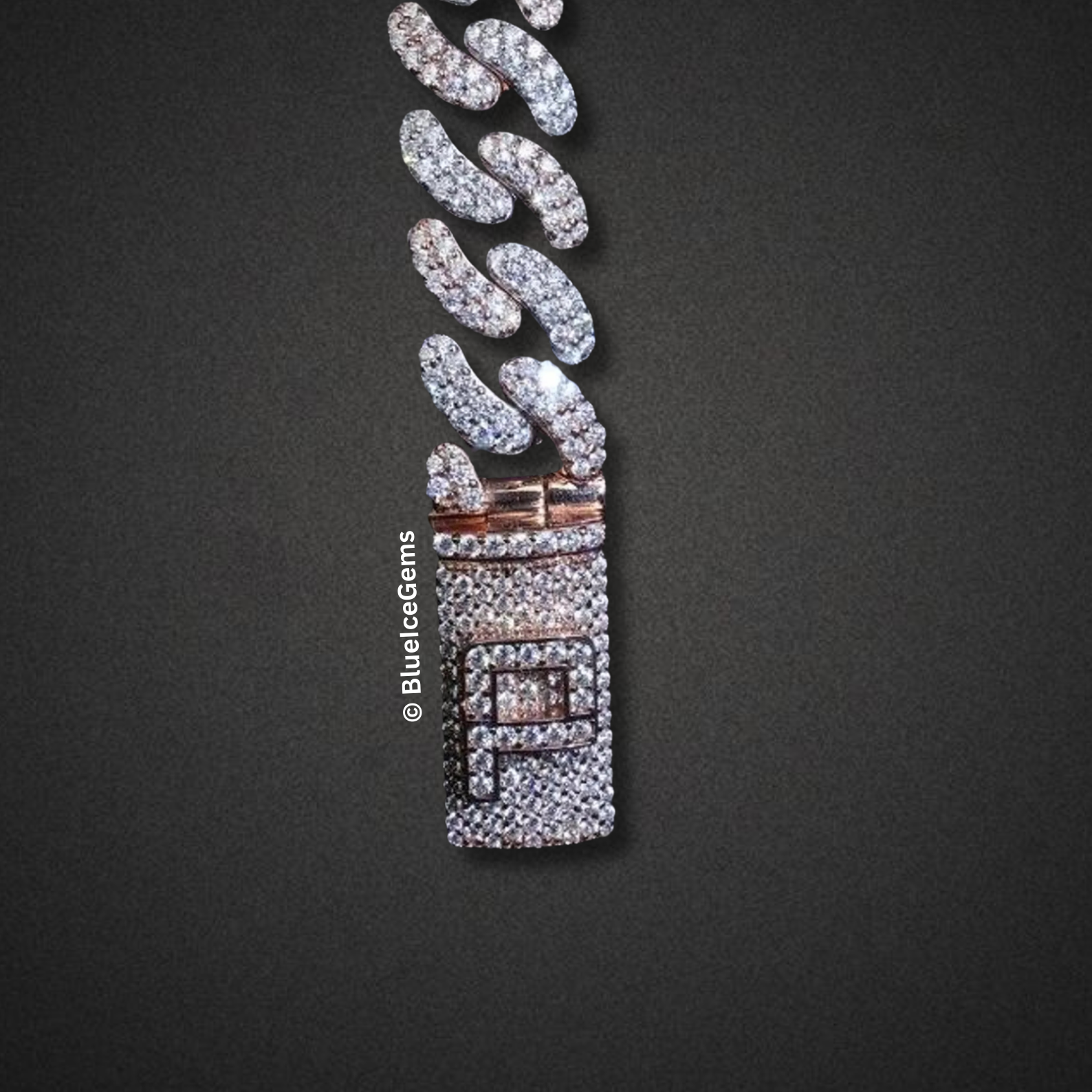 Rose Gold Iced-Out Miami Cuban Link Bracelet