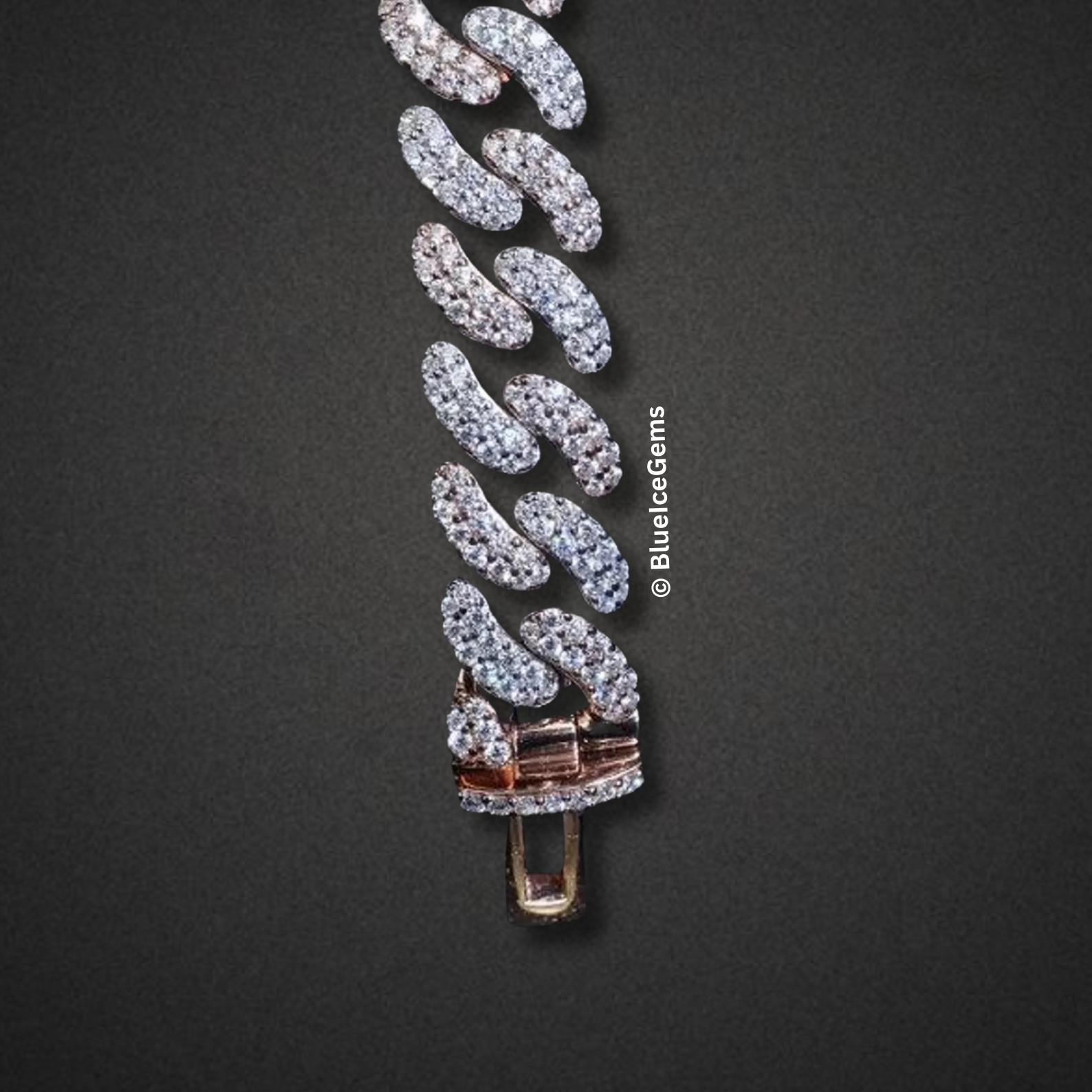 Rose Gold Iced-Out Miami Cuban Link Bracelet