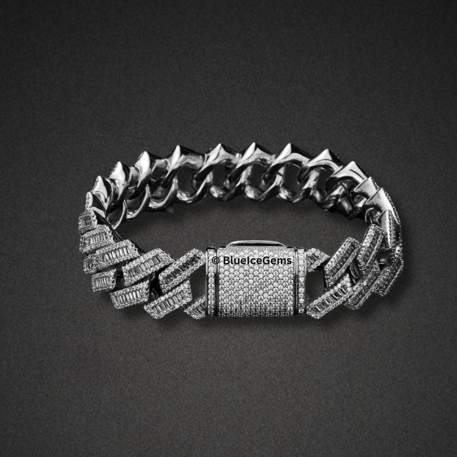 Iced-Out Spiked Miami Cuban Link Bracelet