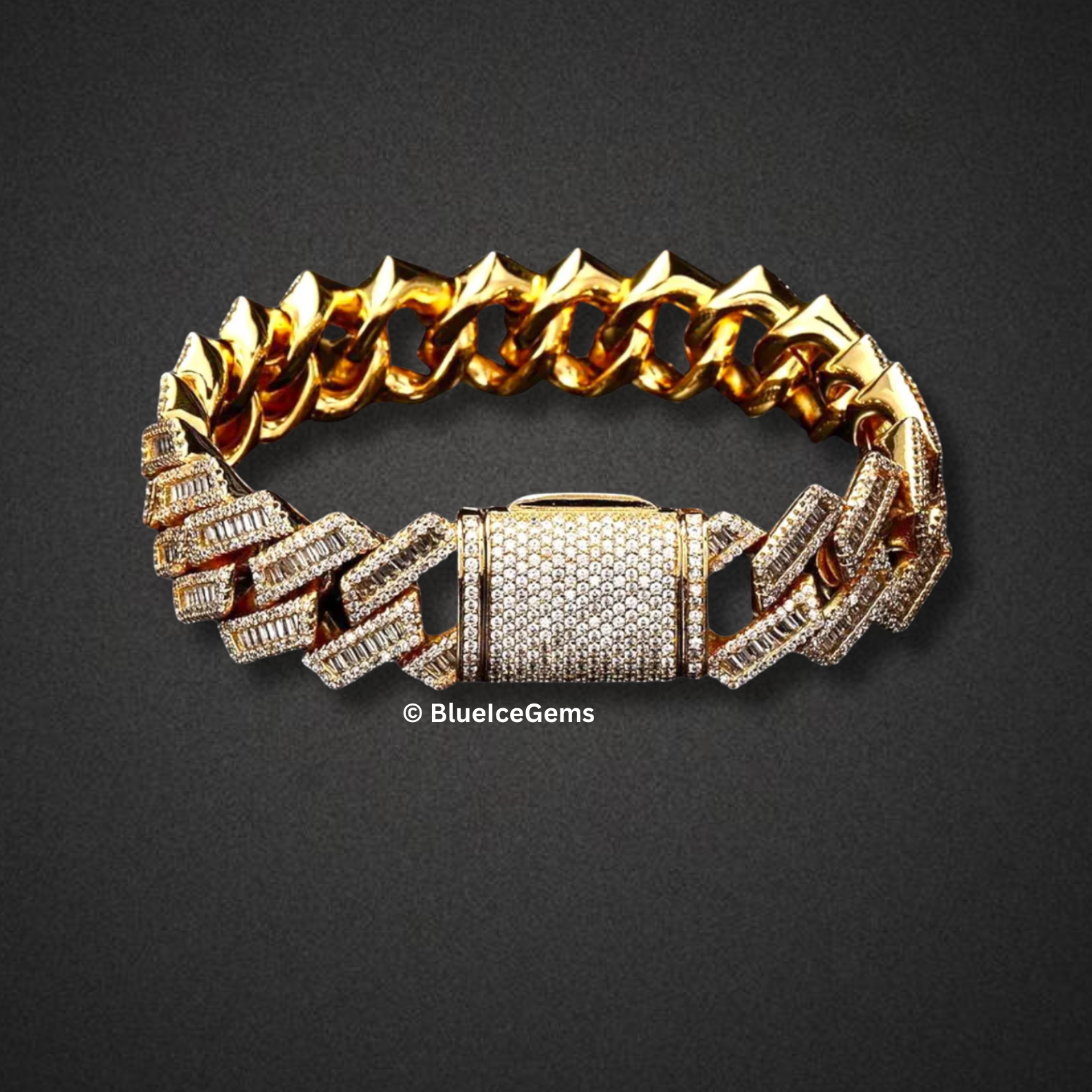 Iced-Out Spiked Miami Cuban Link Bracelet