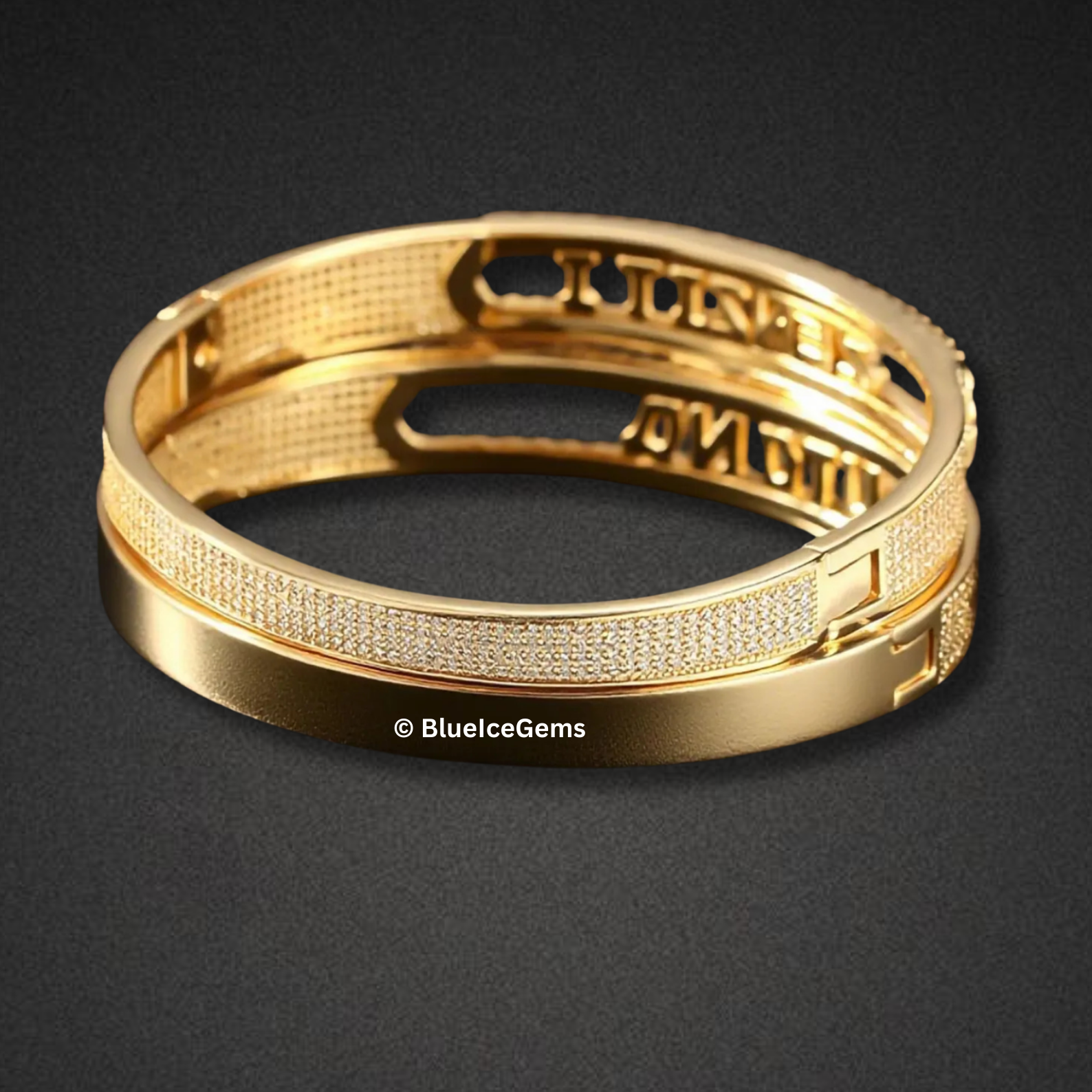 The "Hustle" Iced Out Custom Name Bracelet