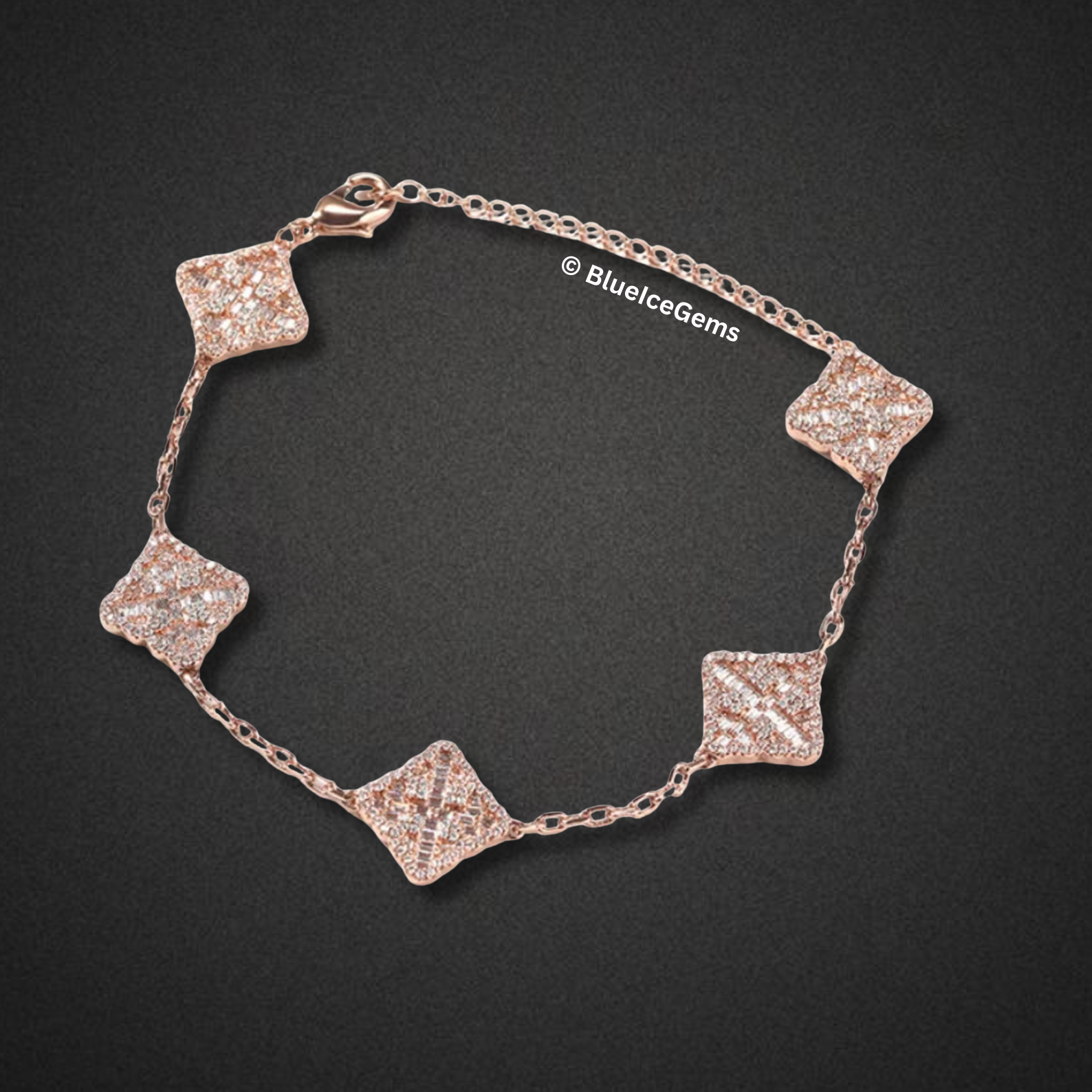 Iced-Out Kite Link Bracelet