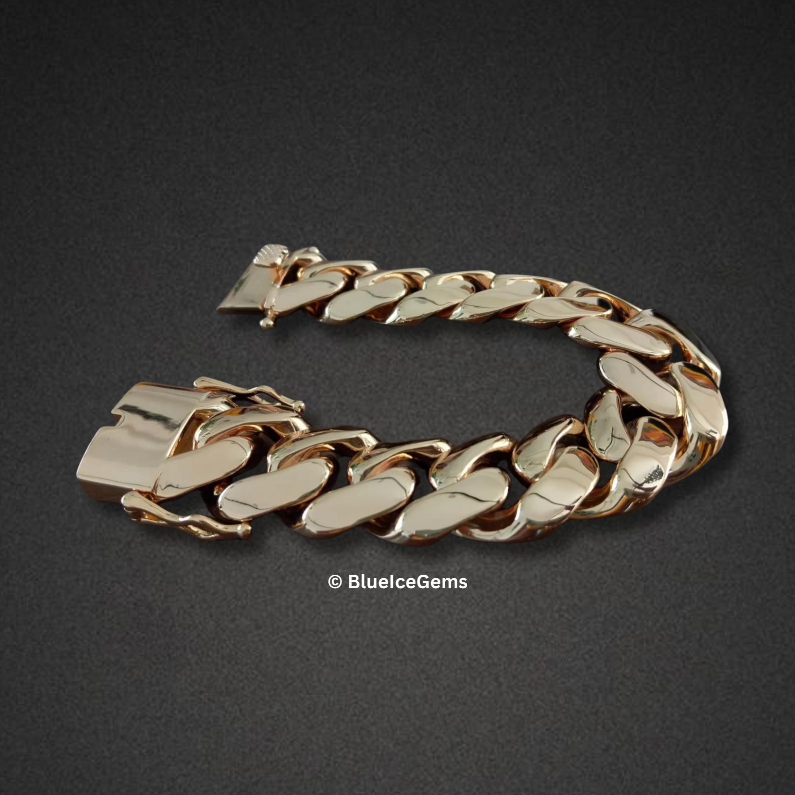 Classic Polished Gold Miami Cuban Link Bracelet