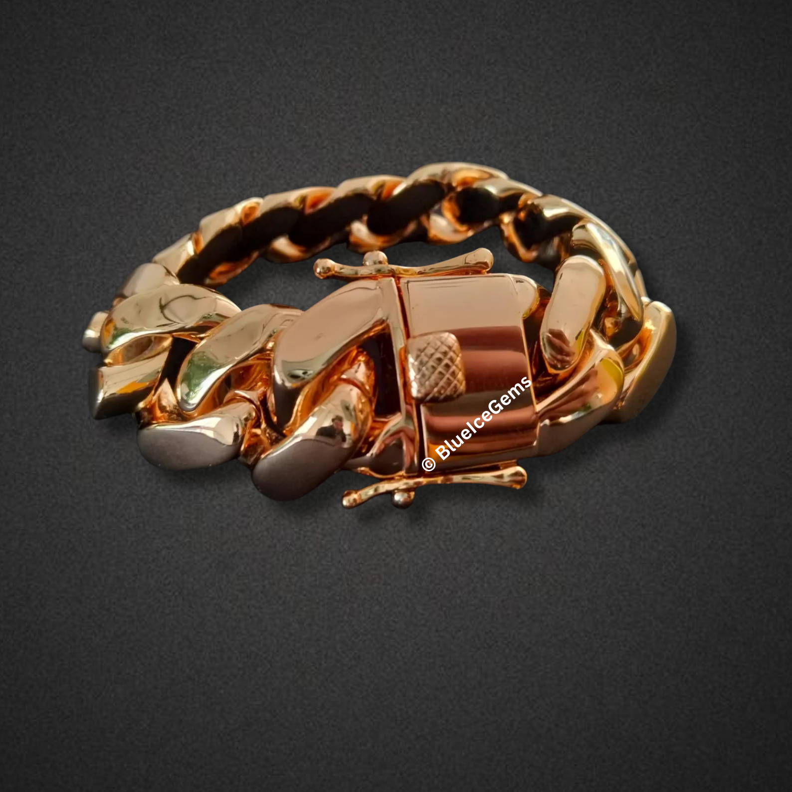 Classic Polished Gold Miami Cuban Link Bracelet