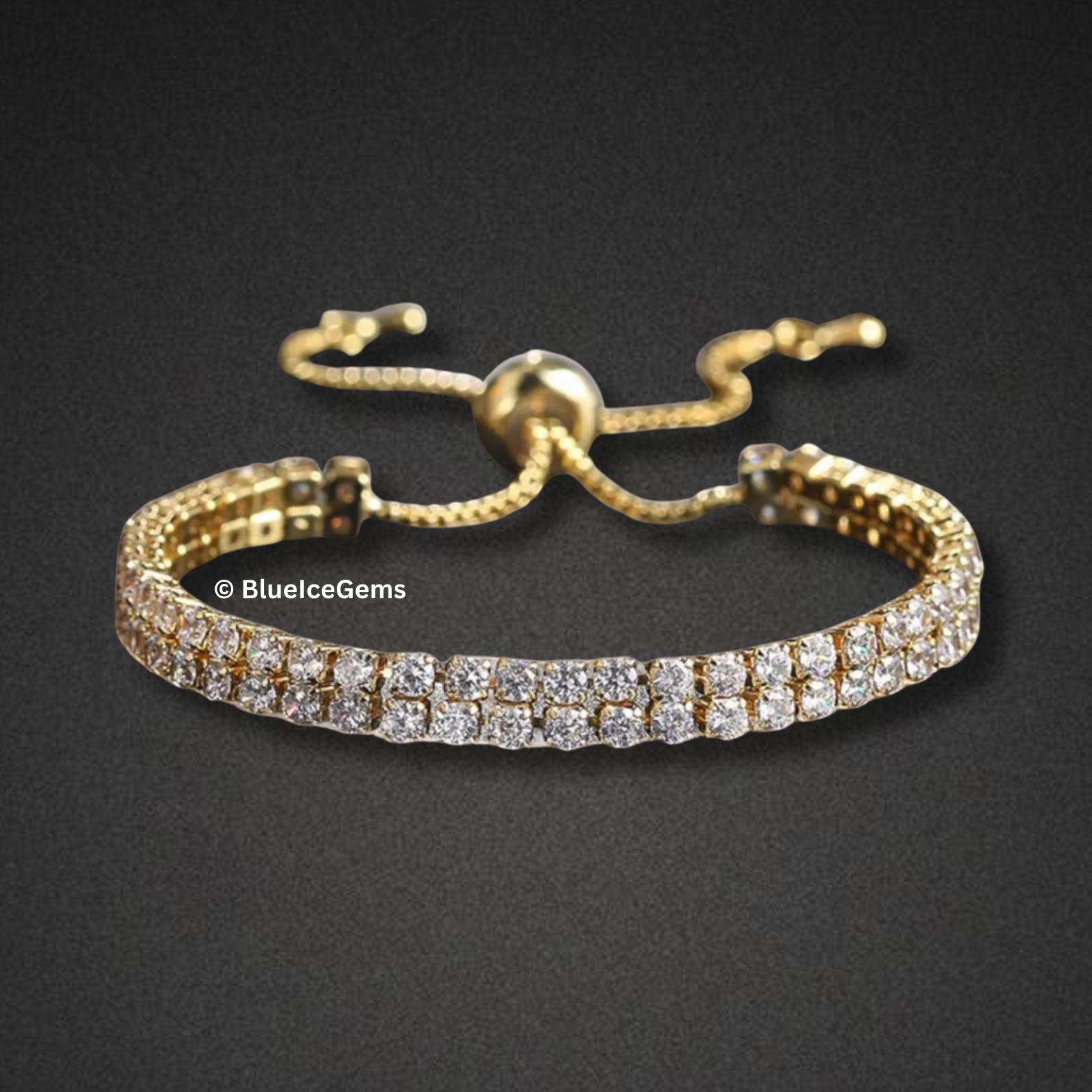 Iced Out Adjustable Bolo Bracelet