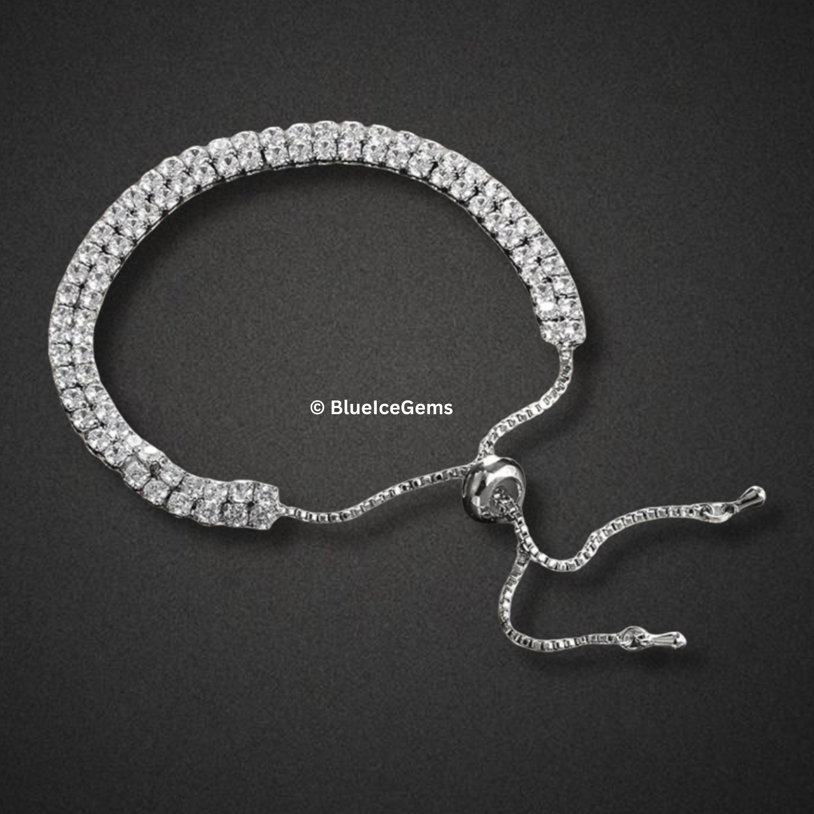 Iced Out Adjustable Bolo Bracelet