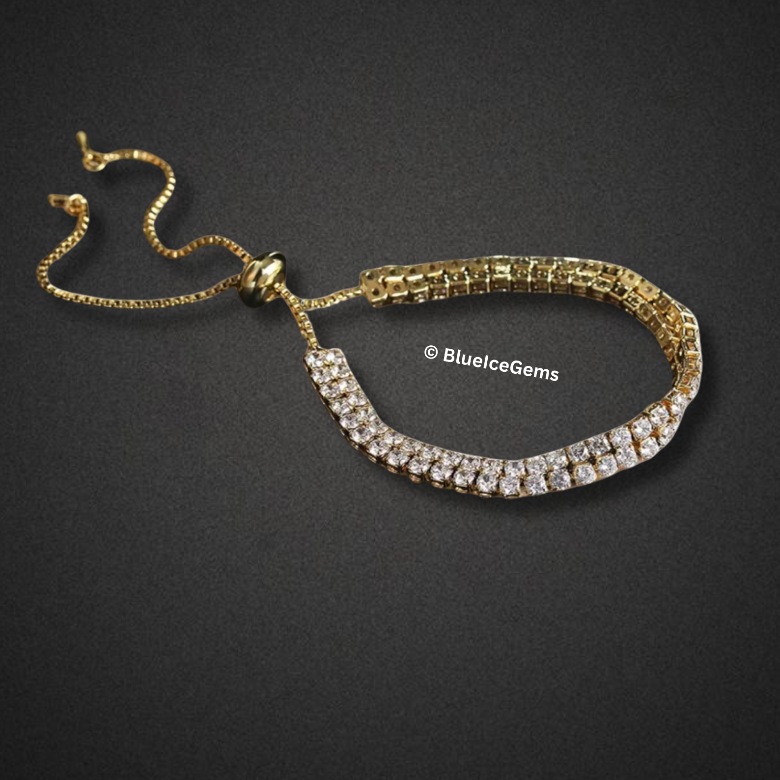 Iced Out Adjustable Bolo Bracelet