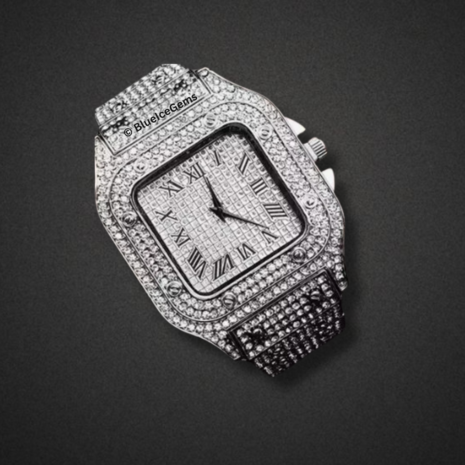 The "Iced Out Sentinel" Diamond Watch