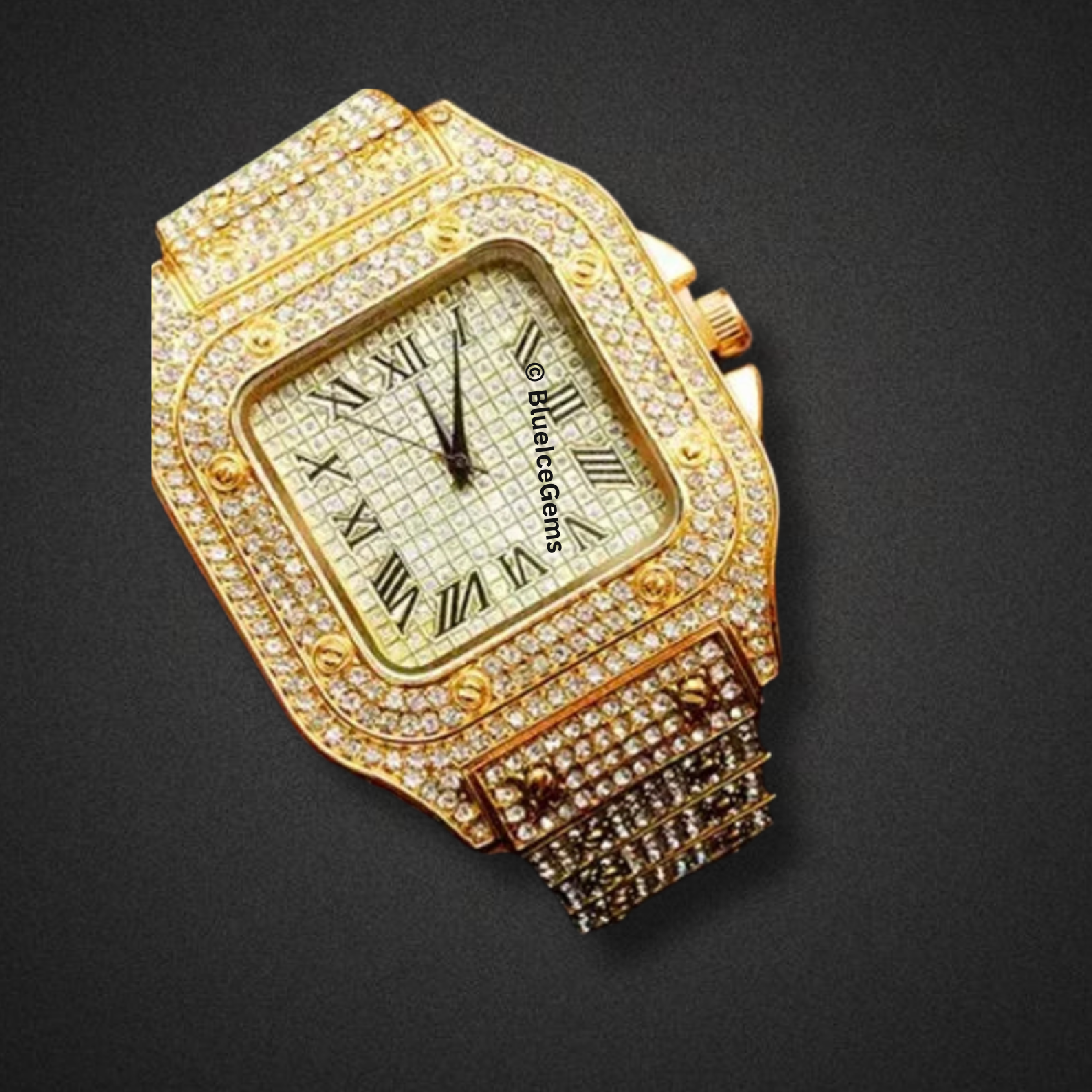 The "Iced Out Sentinel" Diamond Watch