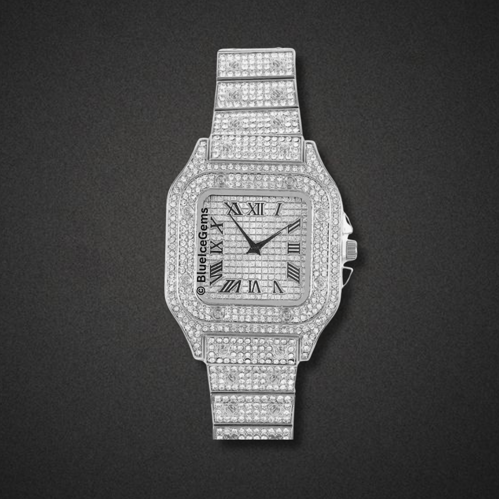 The "Iced Out Sentinel" Diamond Watch