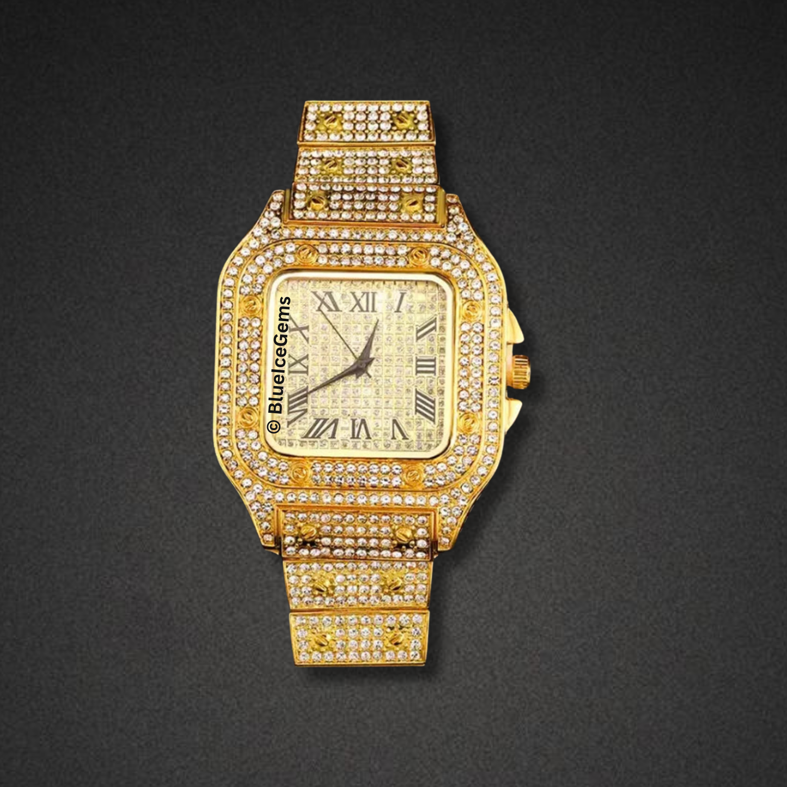 The "Iced Out Sentinel" Diamond Watch