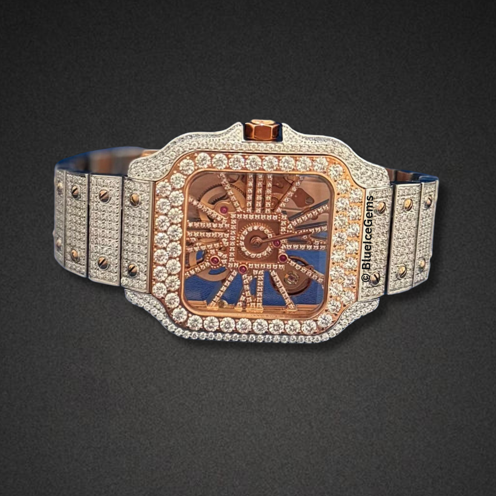 The "Icy Gold Skeleton" Diamond Watch