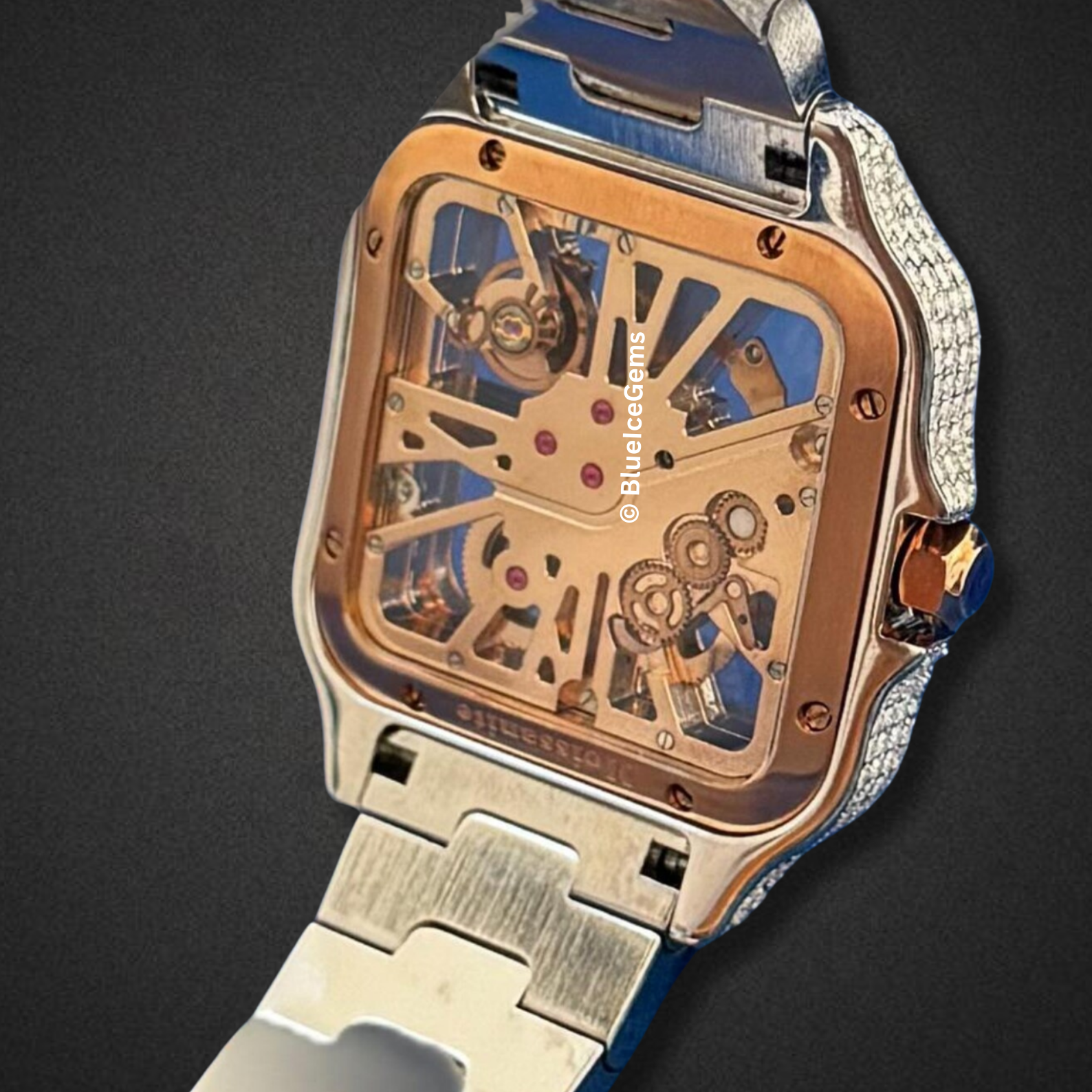 The "Icy Gold Skeleton" Diamond Watch