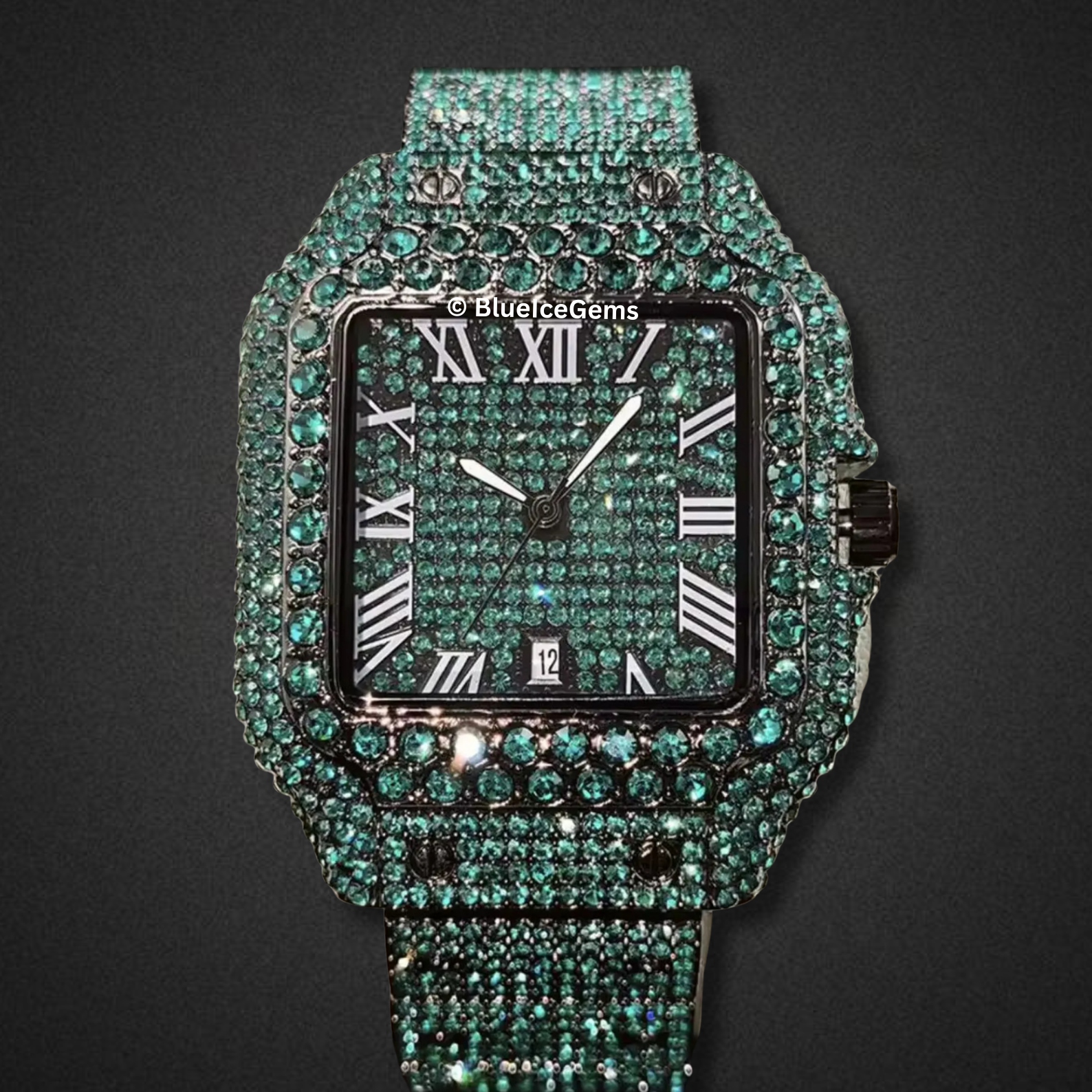 The "Emerald Sentinel" Diamond Watch